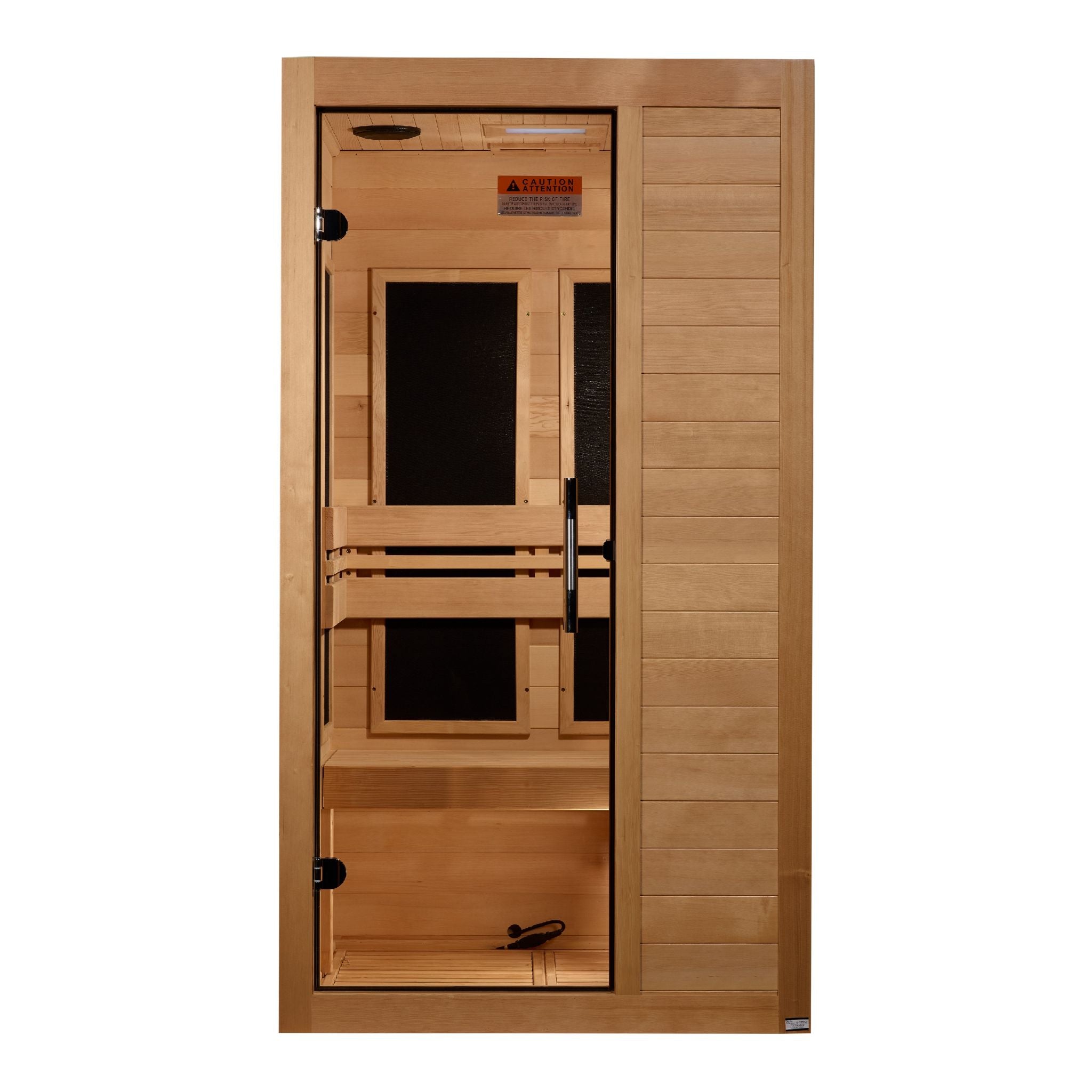 Maxxus S-Line Yoga 1-Person Ultra Low EMF FAR Infrared Sauna (Canadian Hemlock)