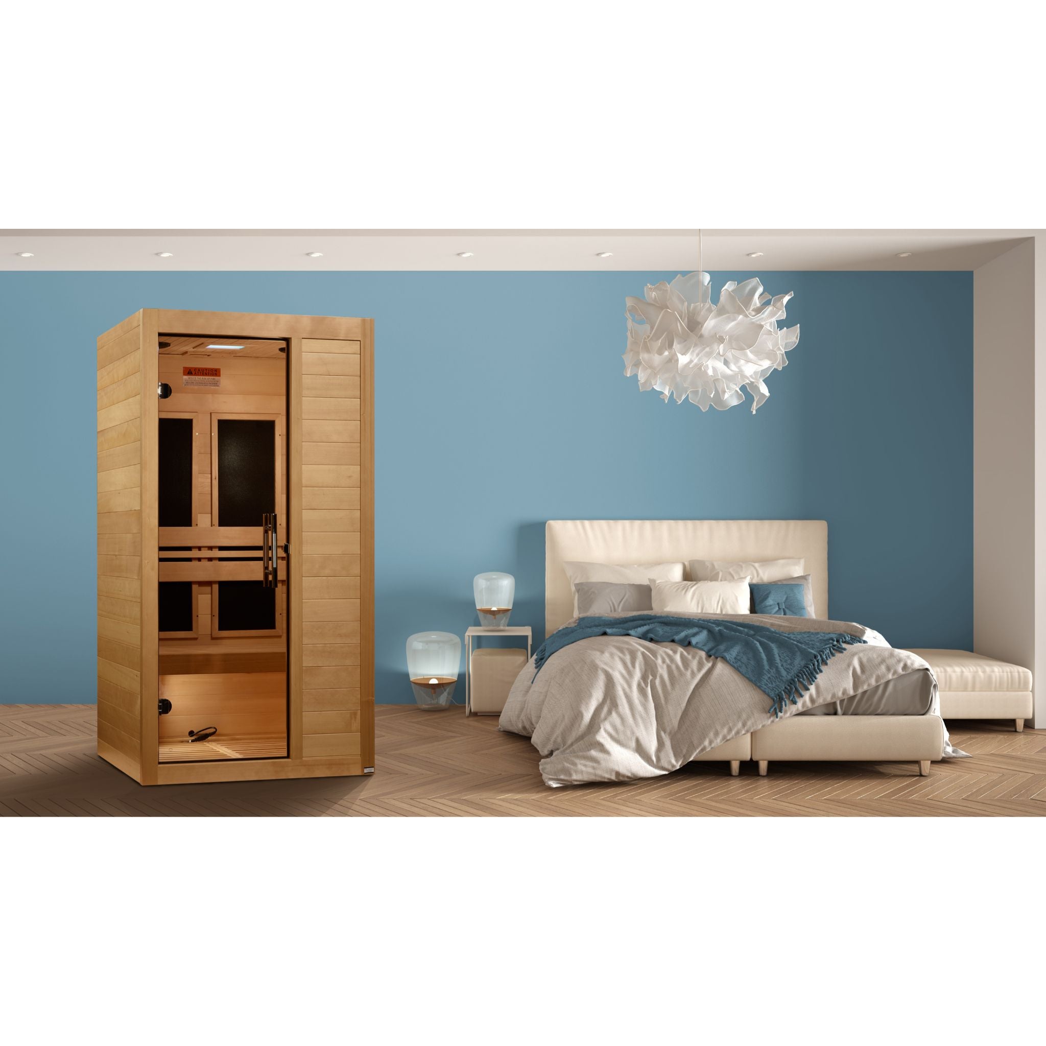 Maxxus S-Line Yoga 1-Person Ultra Low EMF FAR Infrared Sauna (Canadian Hemlock)