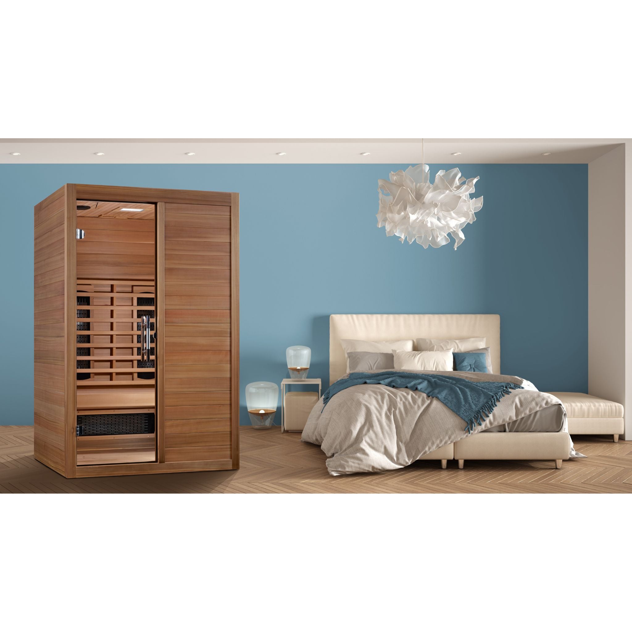 Maxxus S-Line Yoga 2-Person Full Spectrum Near Zero EMF Infrared Sauna (Pacific Cedar)
