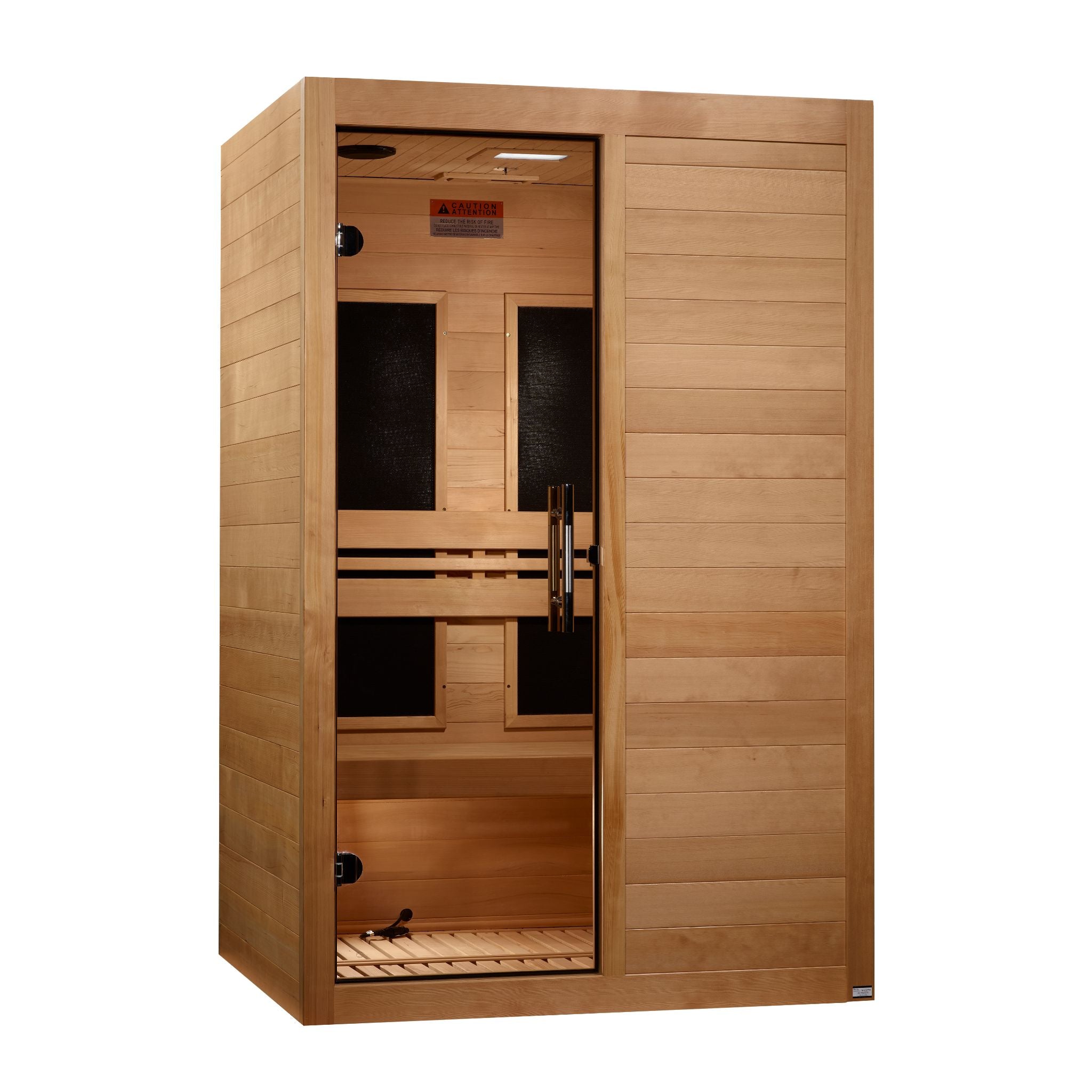 Maxxus S-Line Yoga 2-Person Ultra Low EMF FAR Infrared Sauna (Canadian Hemlock)