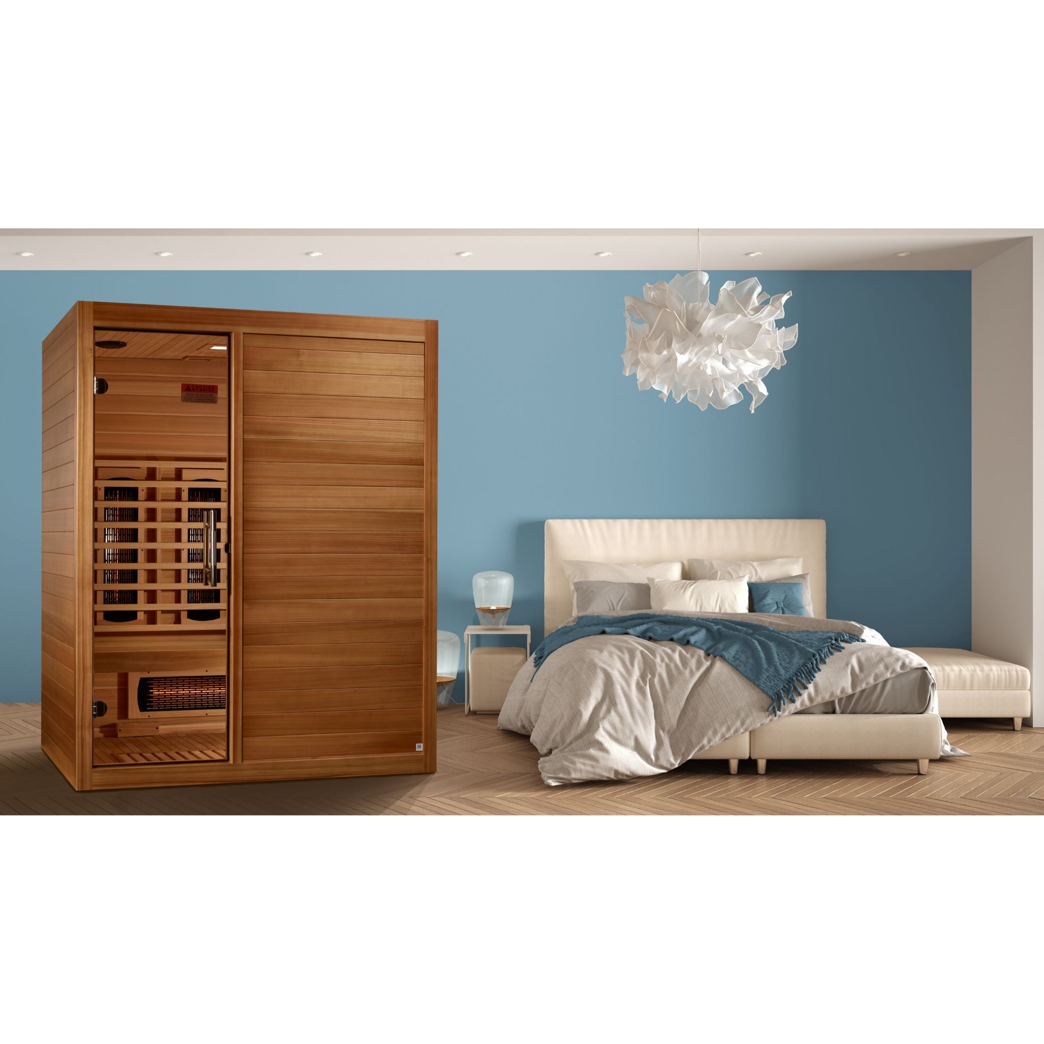 Maxxus S-Line Yoga 3-Person Full Spectrum Near Zero EMF Infrared Sauna (Pacific Cedar)