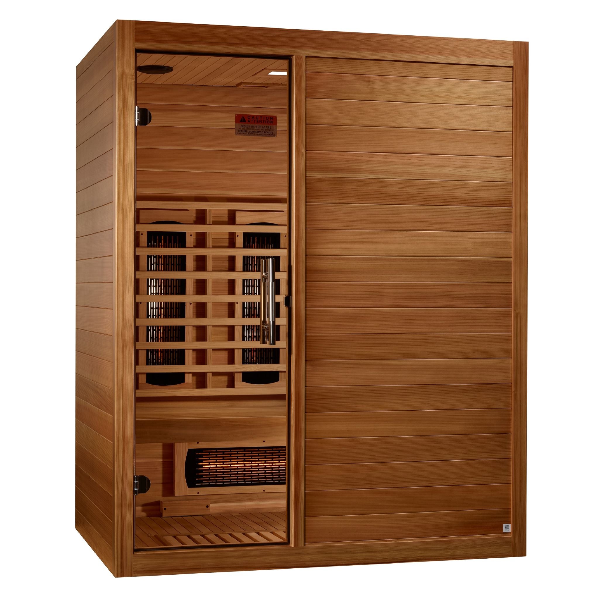Maxxus S-Line Yoga 3-Person Full Spectrum Near Zero EMF Infrared Sauna (Pacific Cedar)