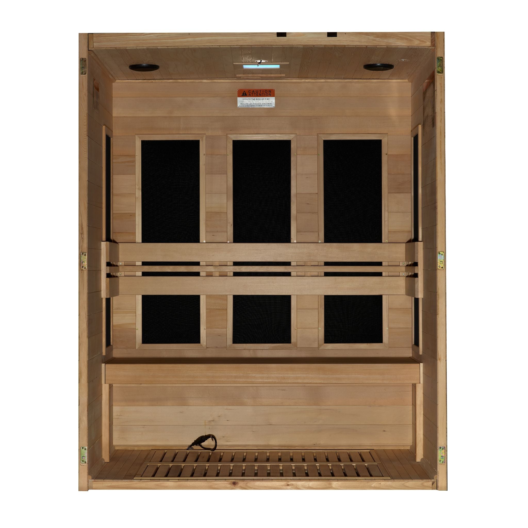Maxxus S-Line Yoga 3-Person Ultra Low EMF FAR Infrared Sauna (Canadian Hemlock)