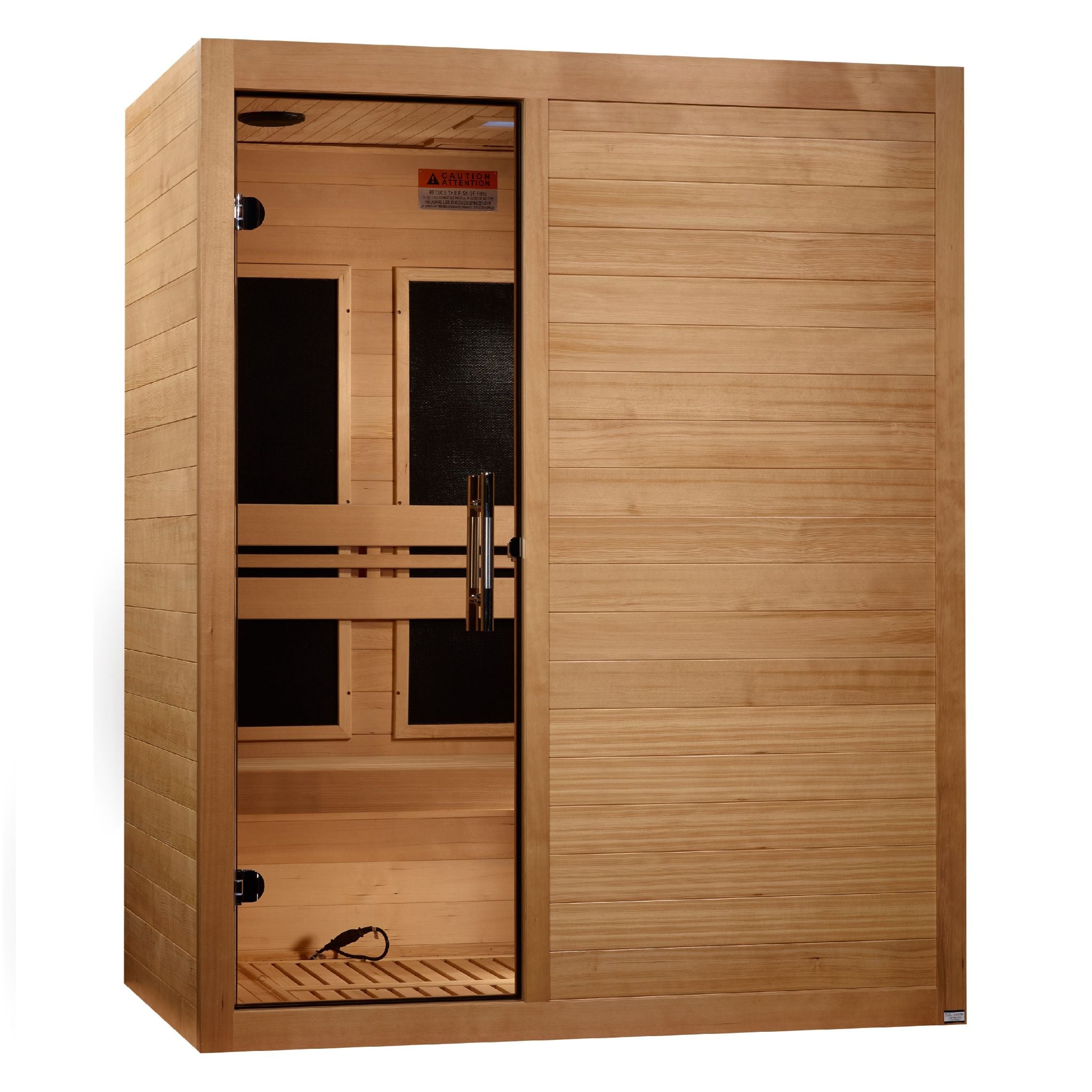 Maxxus S-Line Yoga 3 Person Low EMF FAR Infrared Sauna – Canadian Hemlock