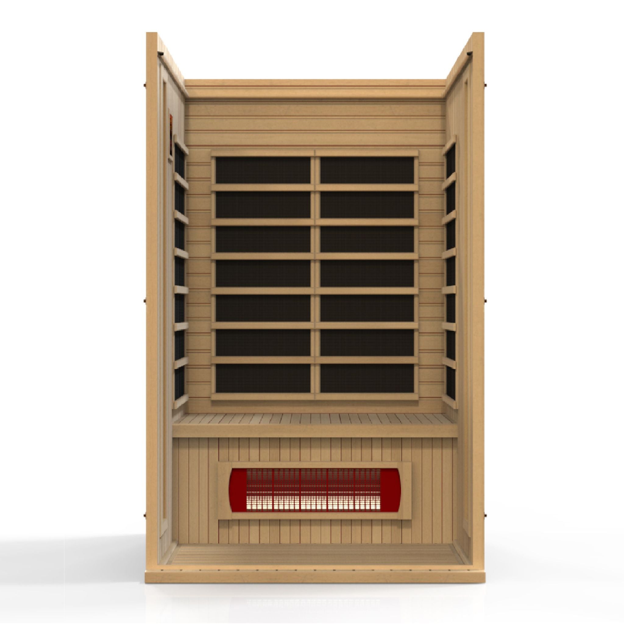 Maxxus 2 Person Low EMF FAR Infrared Sauna – Canadian Hemlock
