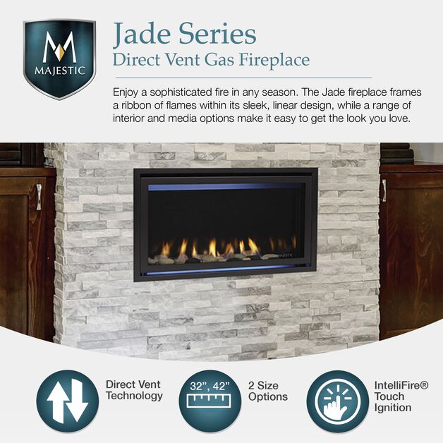 Majestic - Jade Linear Direct Vent Natural Gas Fireplace