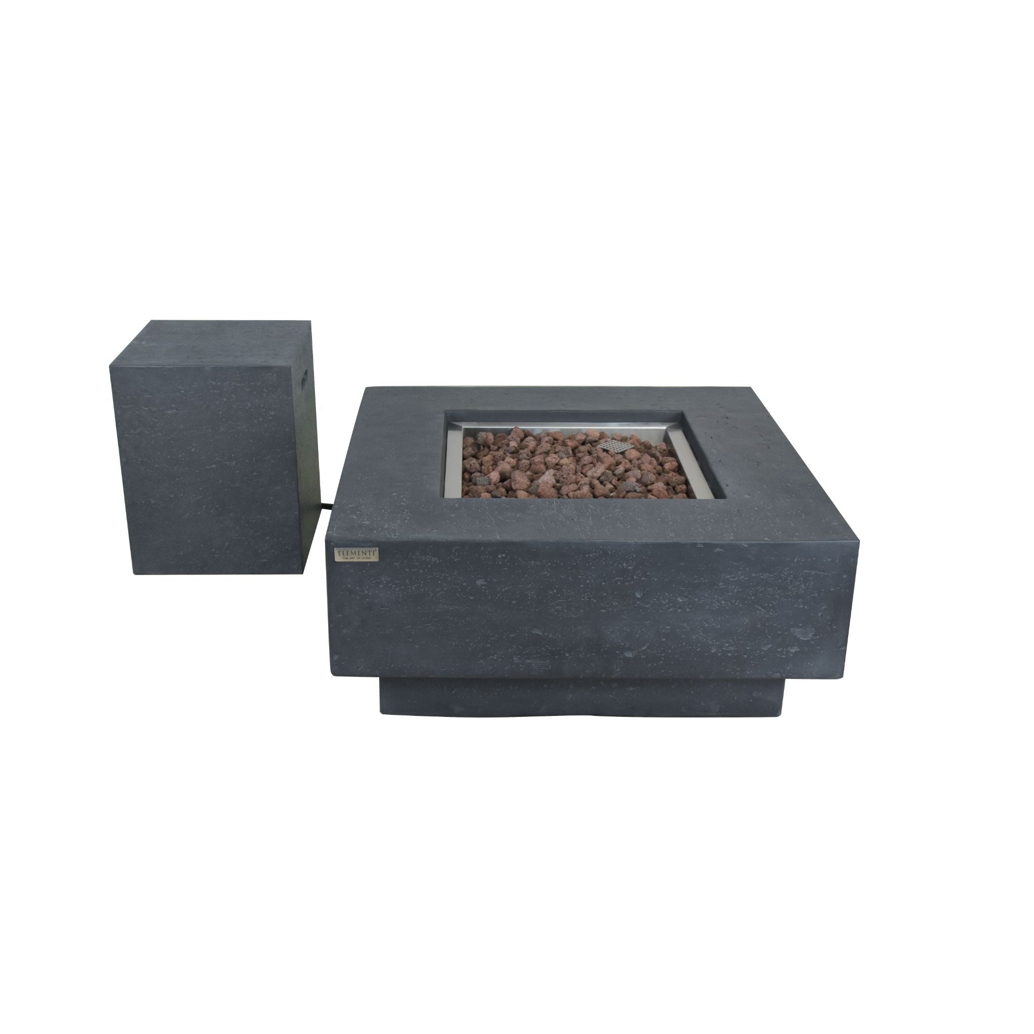 Manhattan 36” Concrete Fire Table – Dark Gray