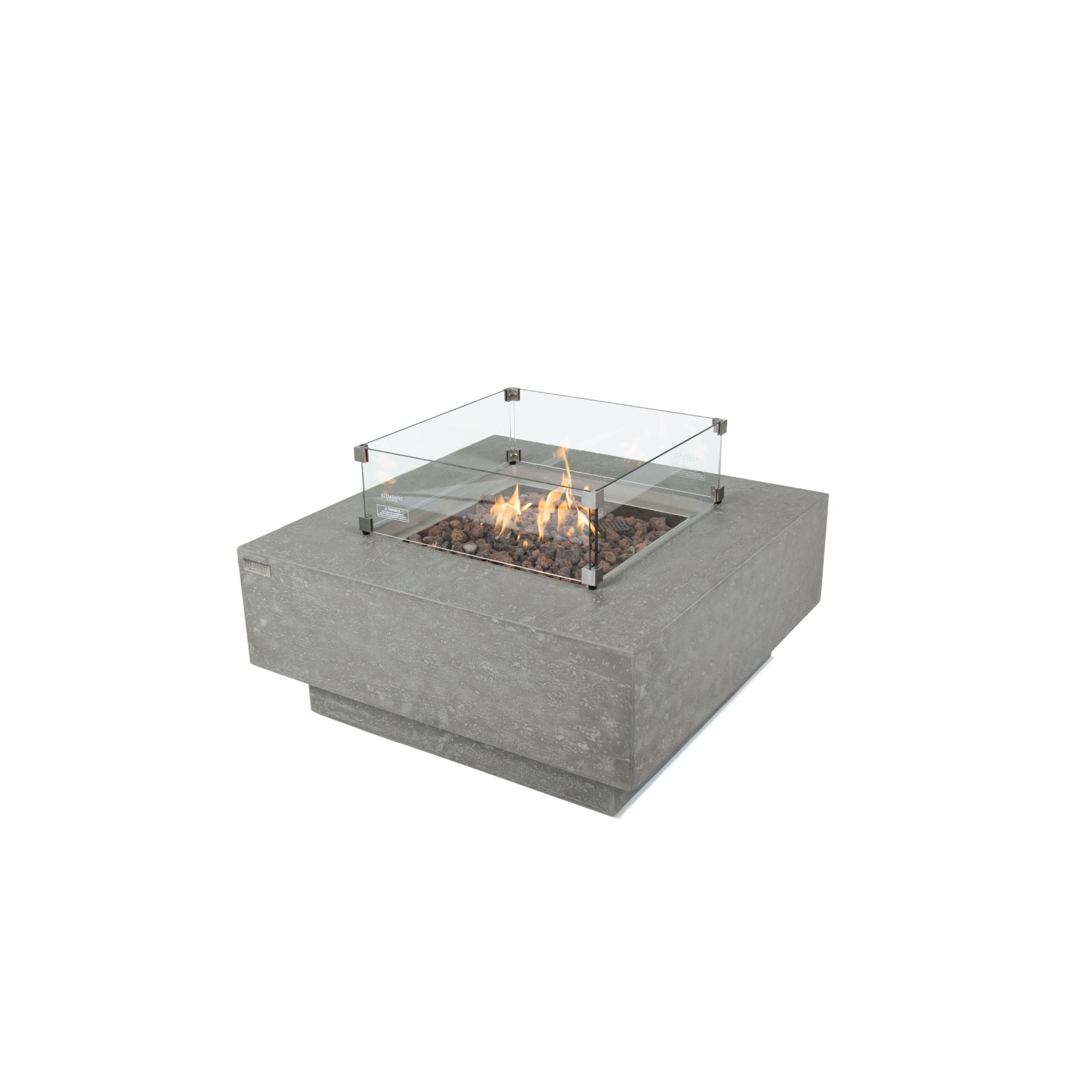 Manhattan 36” Concrete Fire Table – Light Gray