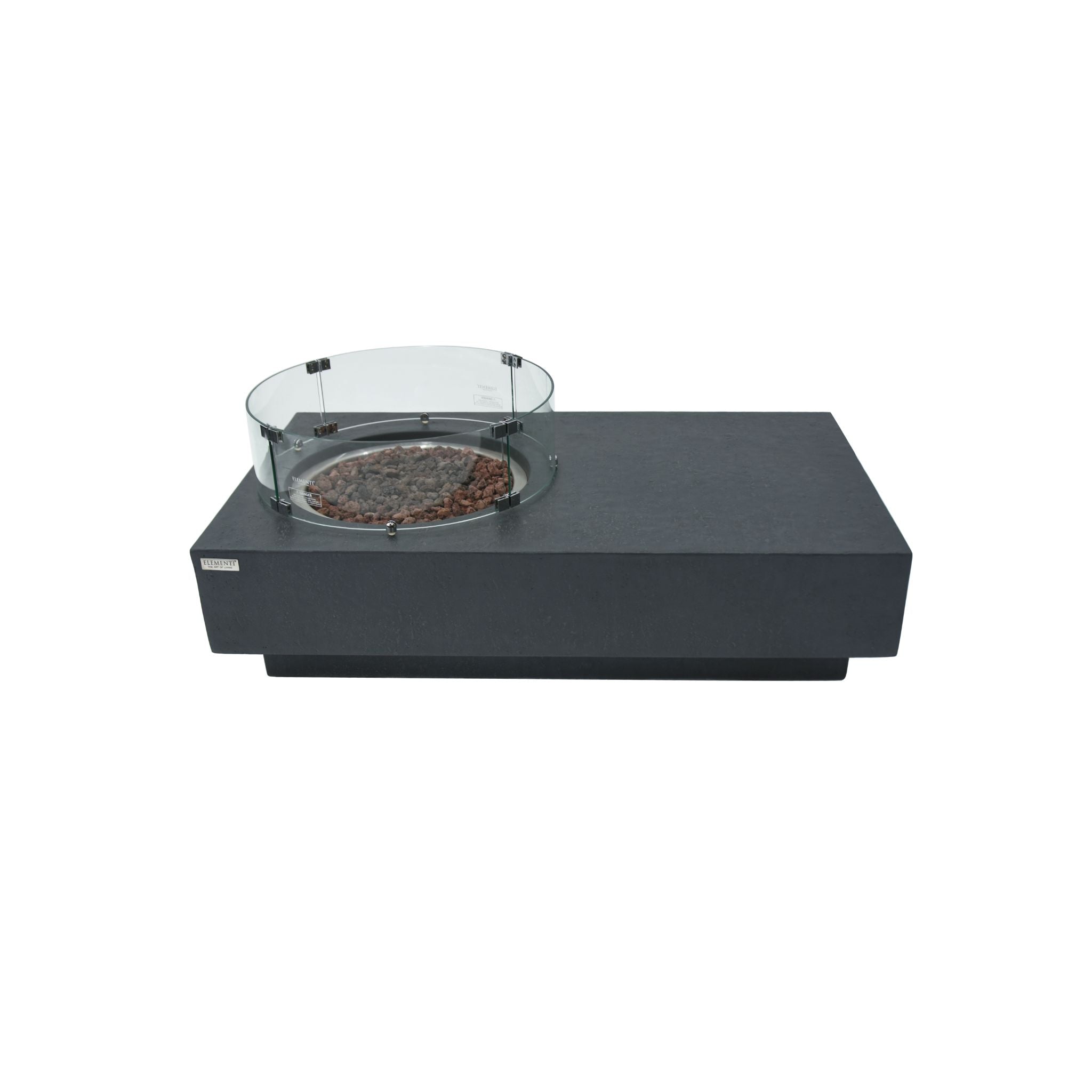 Metropolis 56” Concrete Fire Table – Dark Gray
