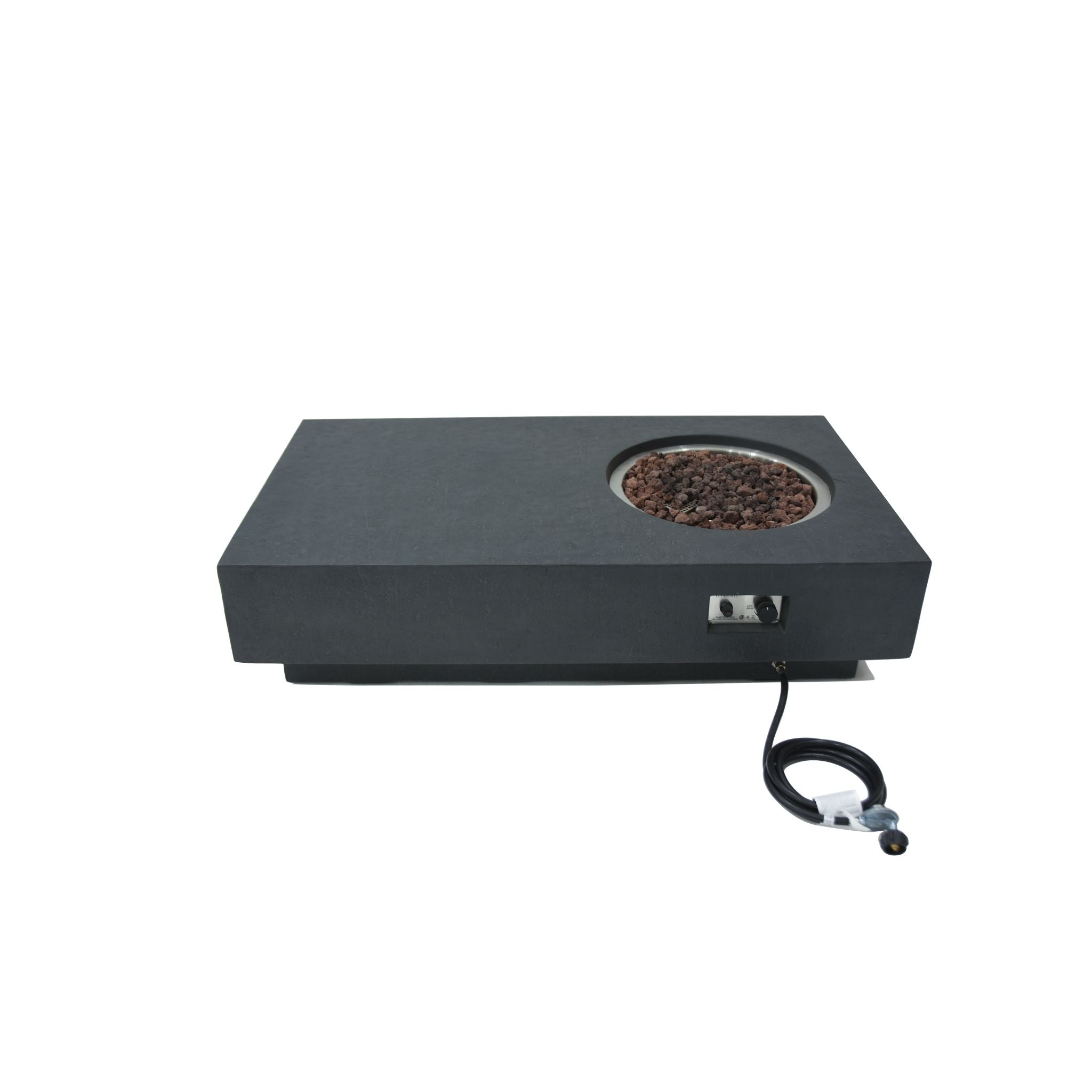 Metropolis 56” Concrete Fire Table – Dark Gray