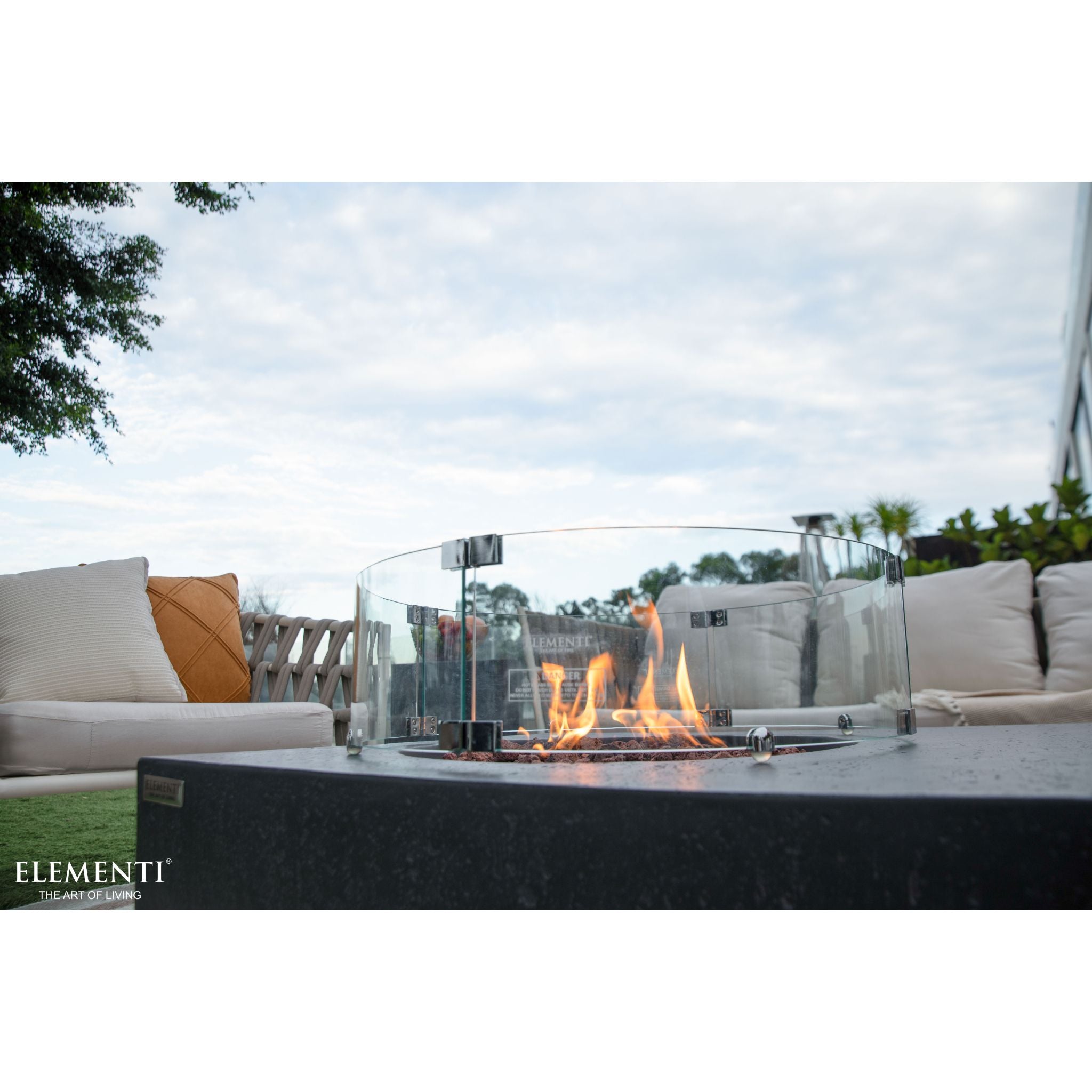 Metropolis 56” Concrete Fire Table – Dark Gray