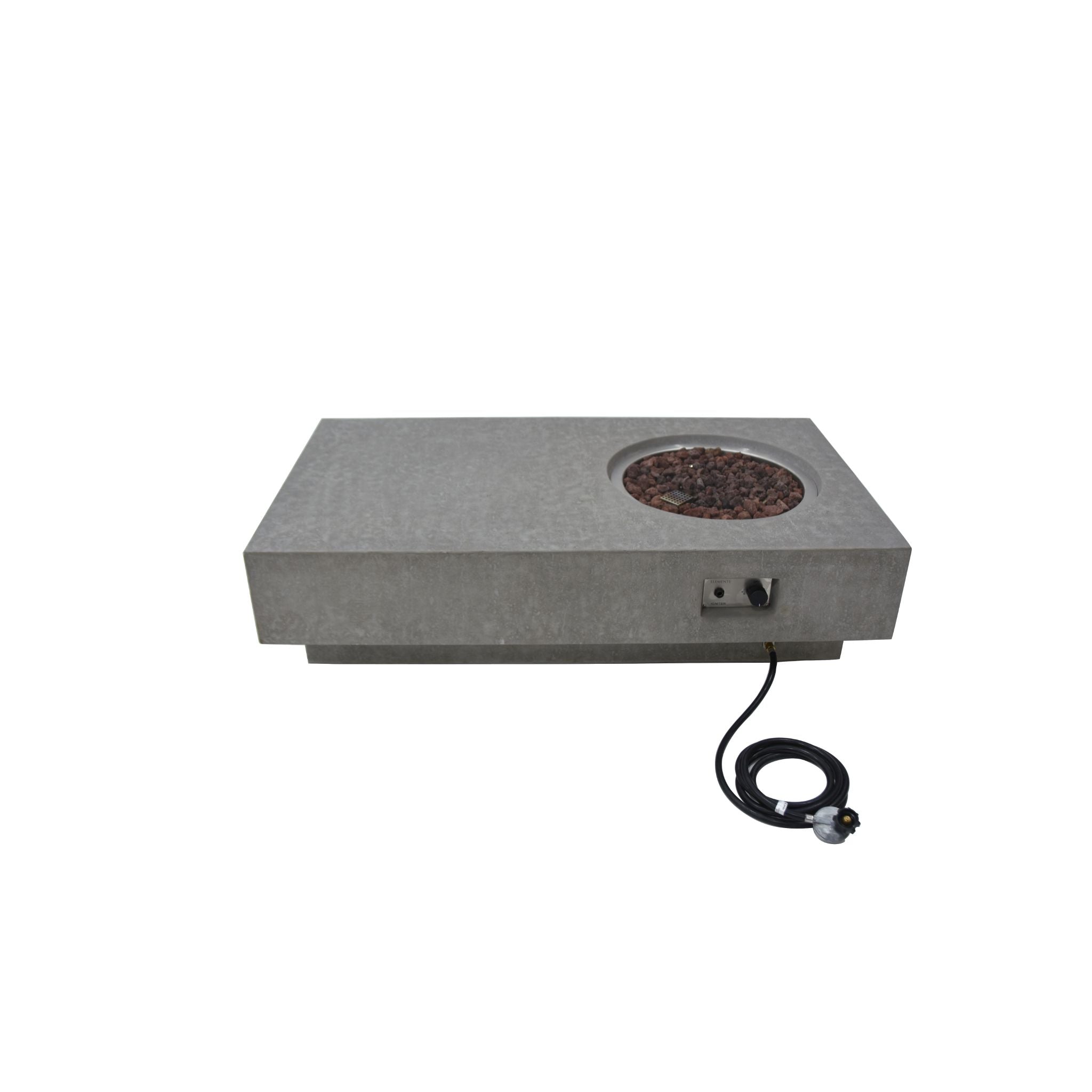 Metropolis 56” Concrete Fire Table – Light Gray