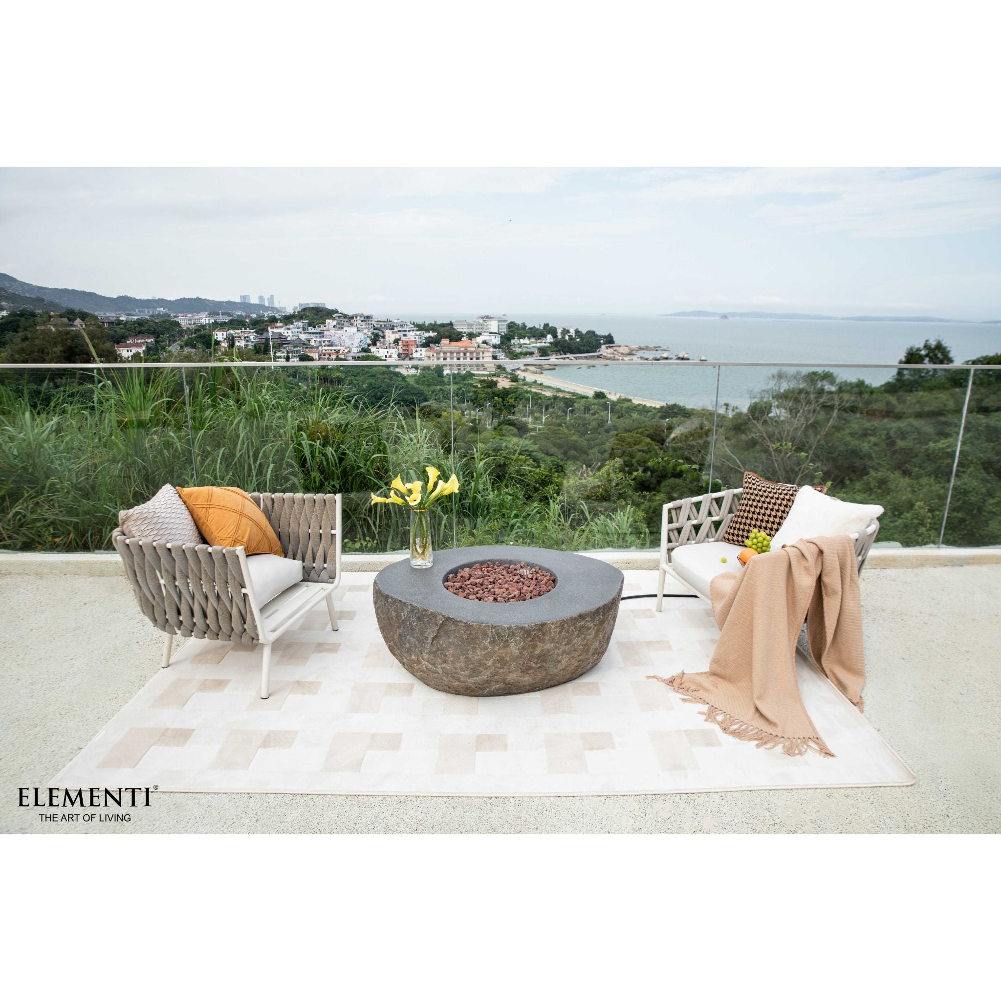 Boulder 43” Concrete Fire Table