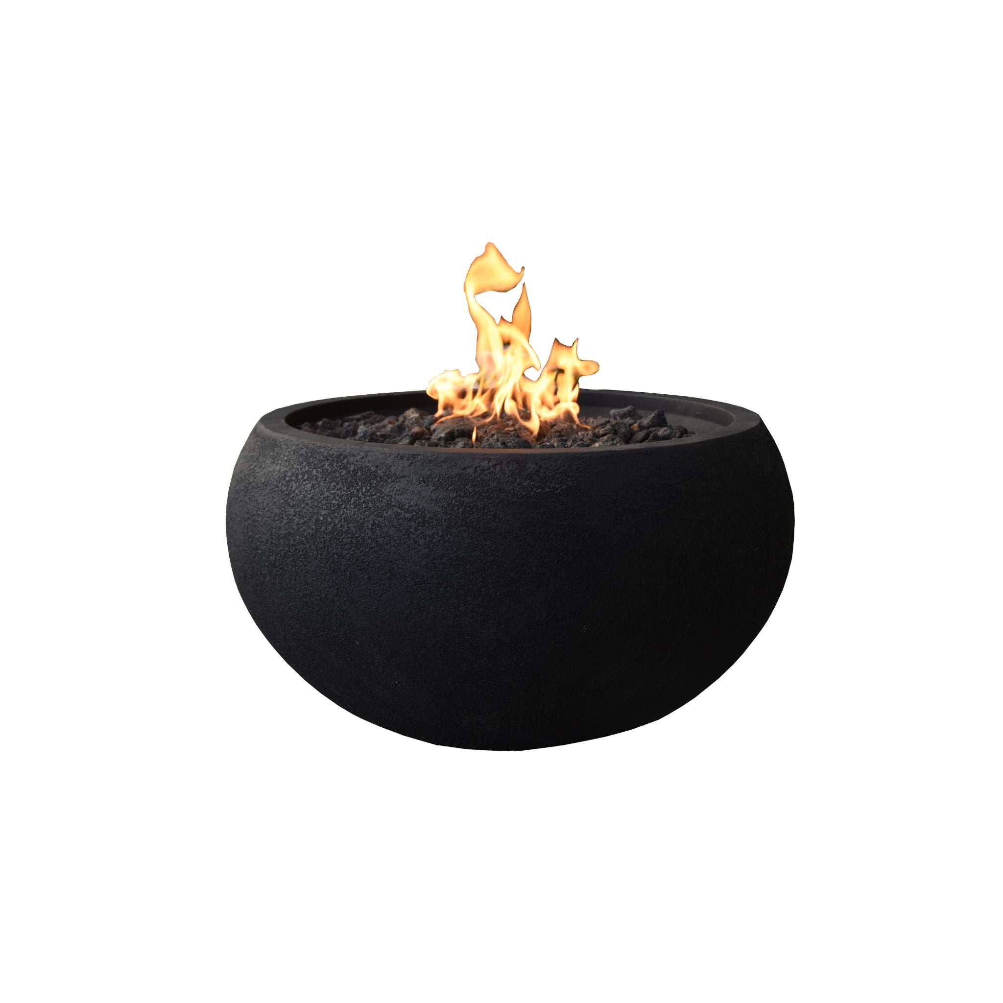 York 27” Concrete Fire Bowl - Black