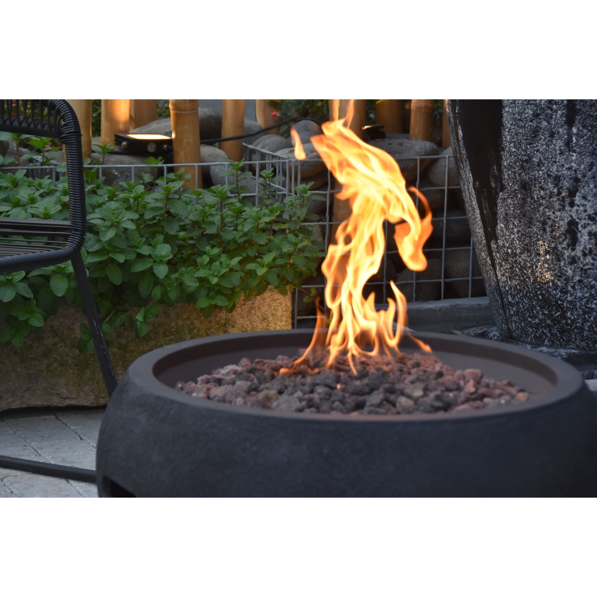 York 27” Concrete Fire Bowl - Black