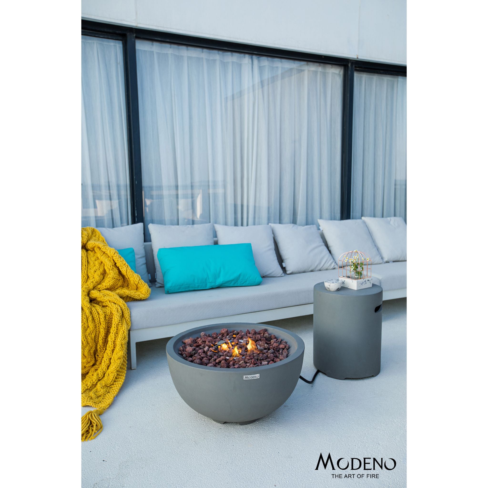 Nantucket 27” Concrete Fire Bowl - Light Gray