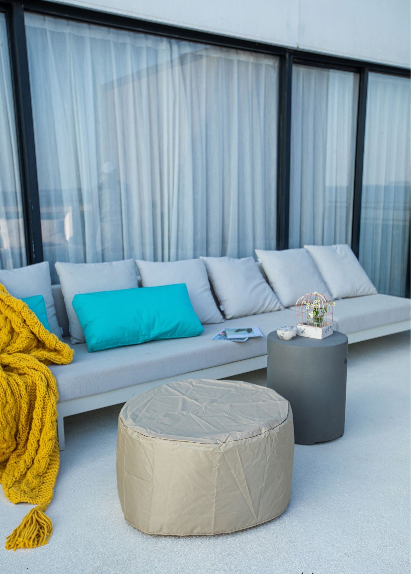 Modeno - Nantucket 27” Concrete Fire Bowl - Light Gray