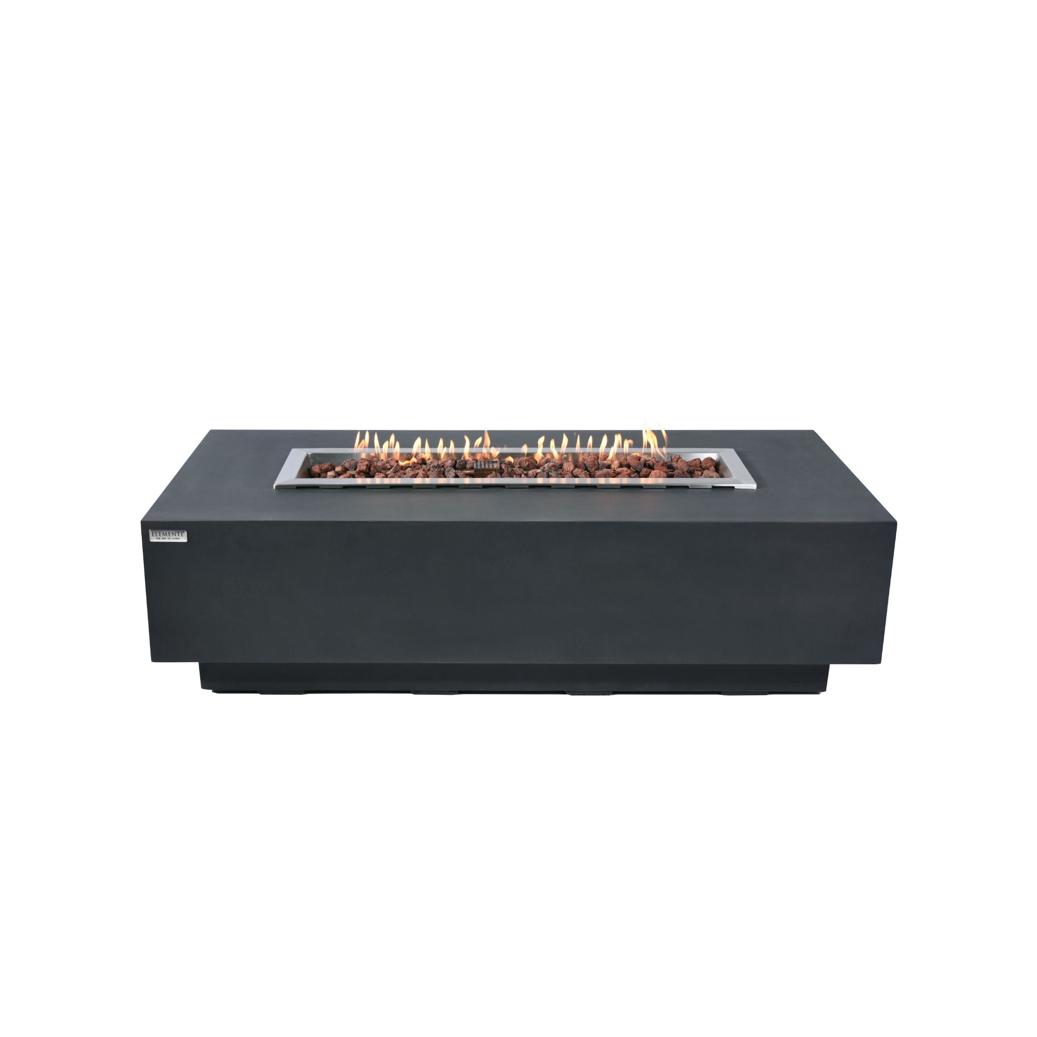 Granville 60” Concrete Fire Table – Dark Gray
