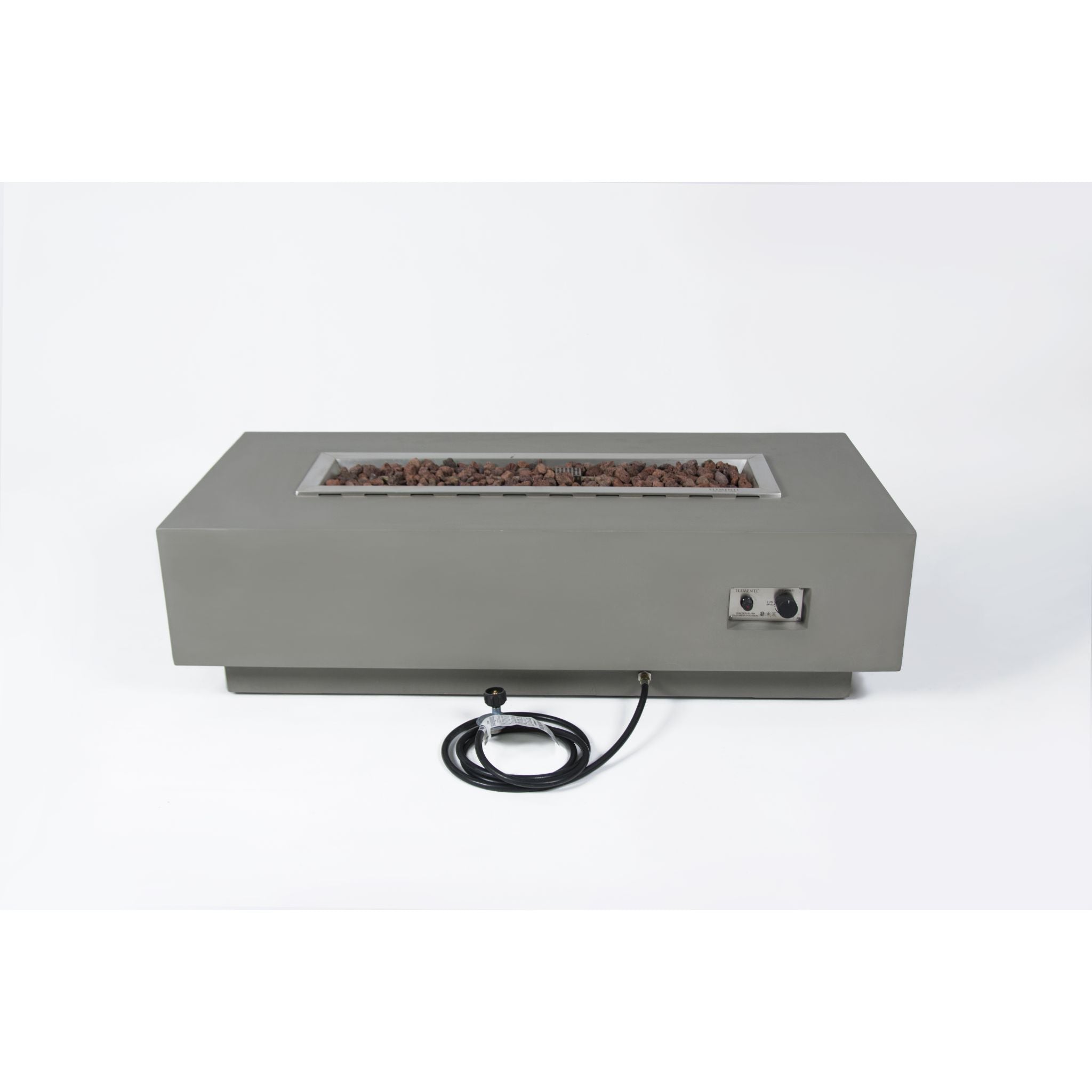 Granville 60” Concrete Fire Table – Light Gray