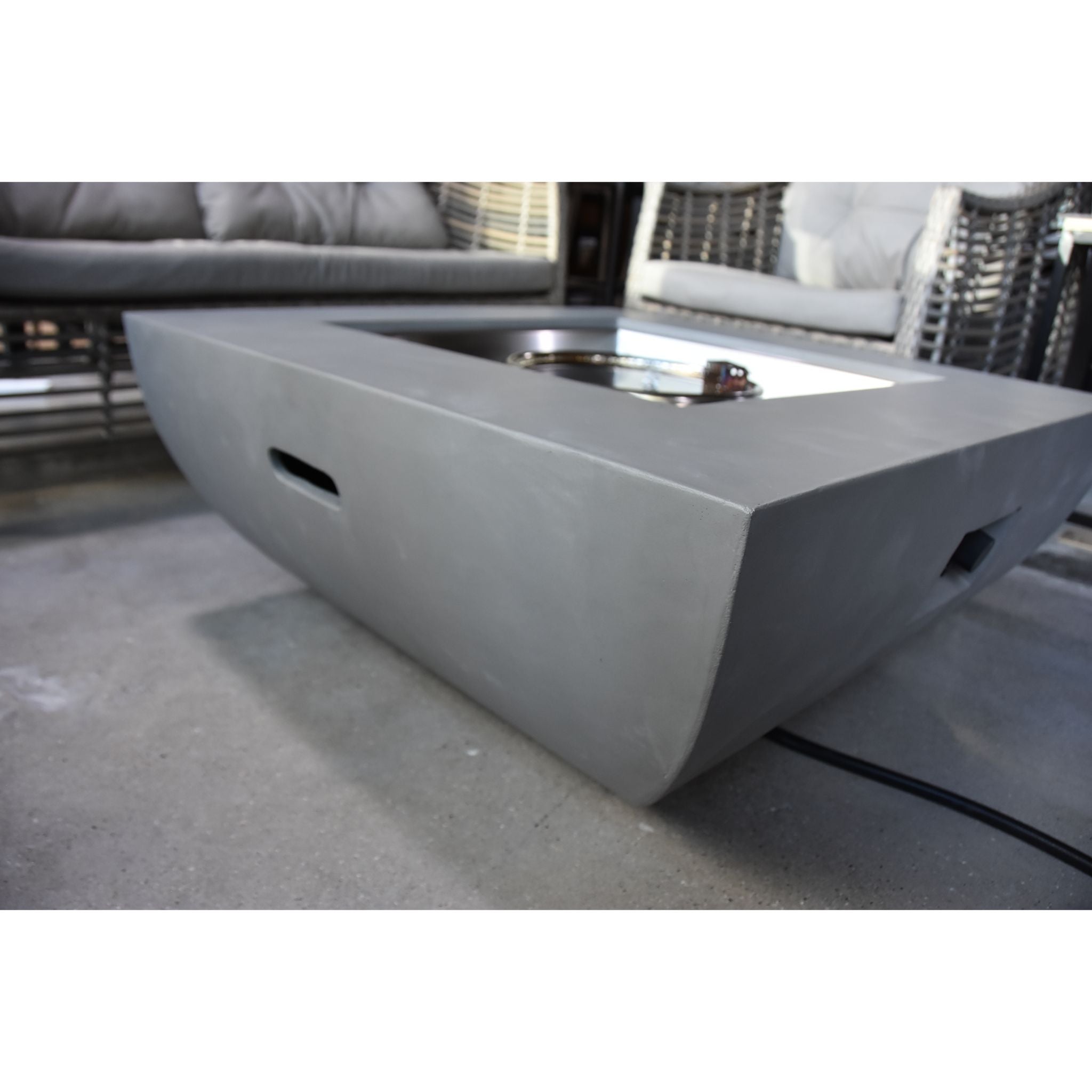 Westport 34” Concrete Fire Table - Light Gray