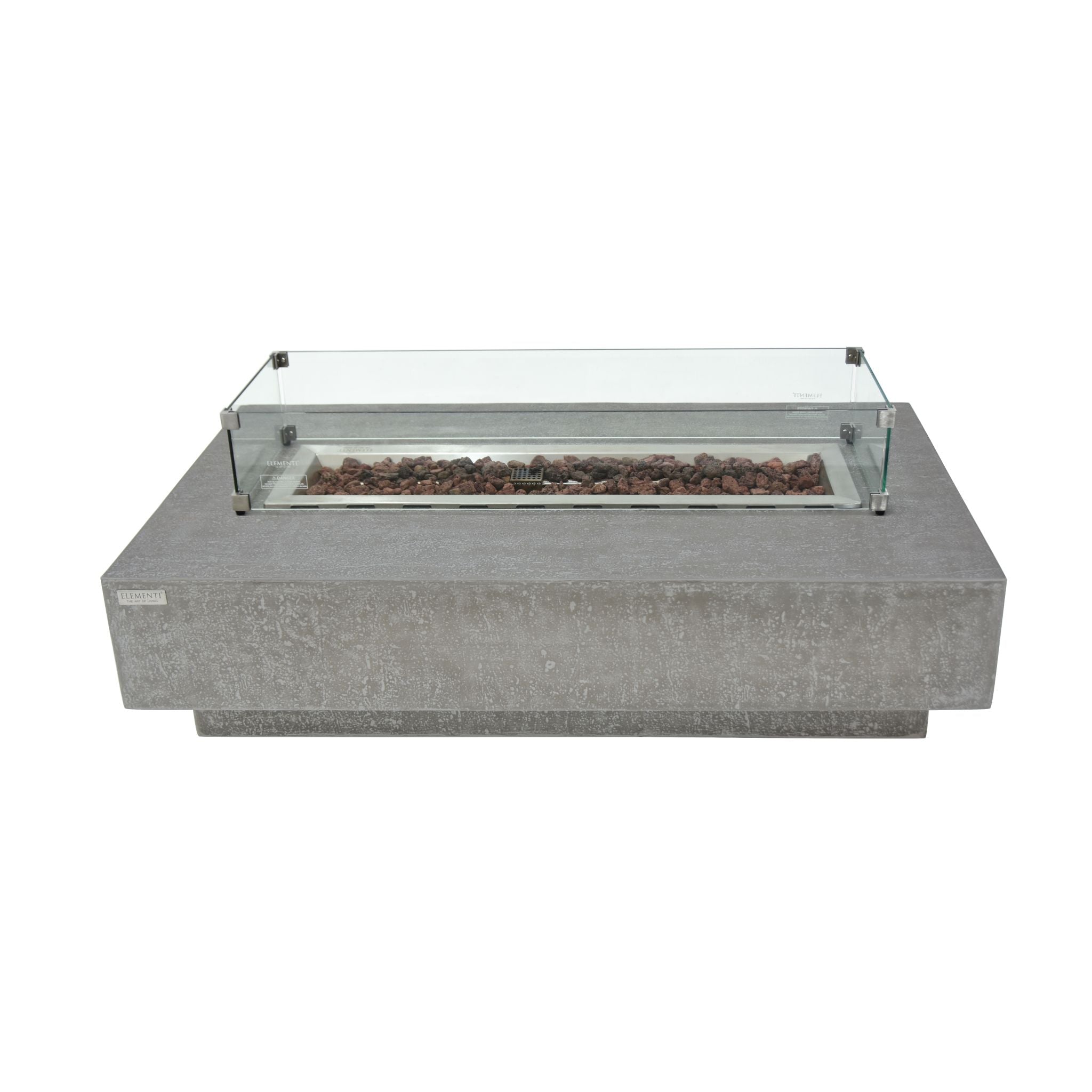 Hampton 56” Concrete Fire Table – Light Gray