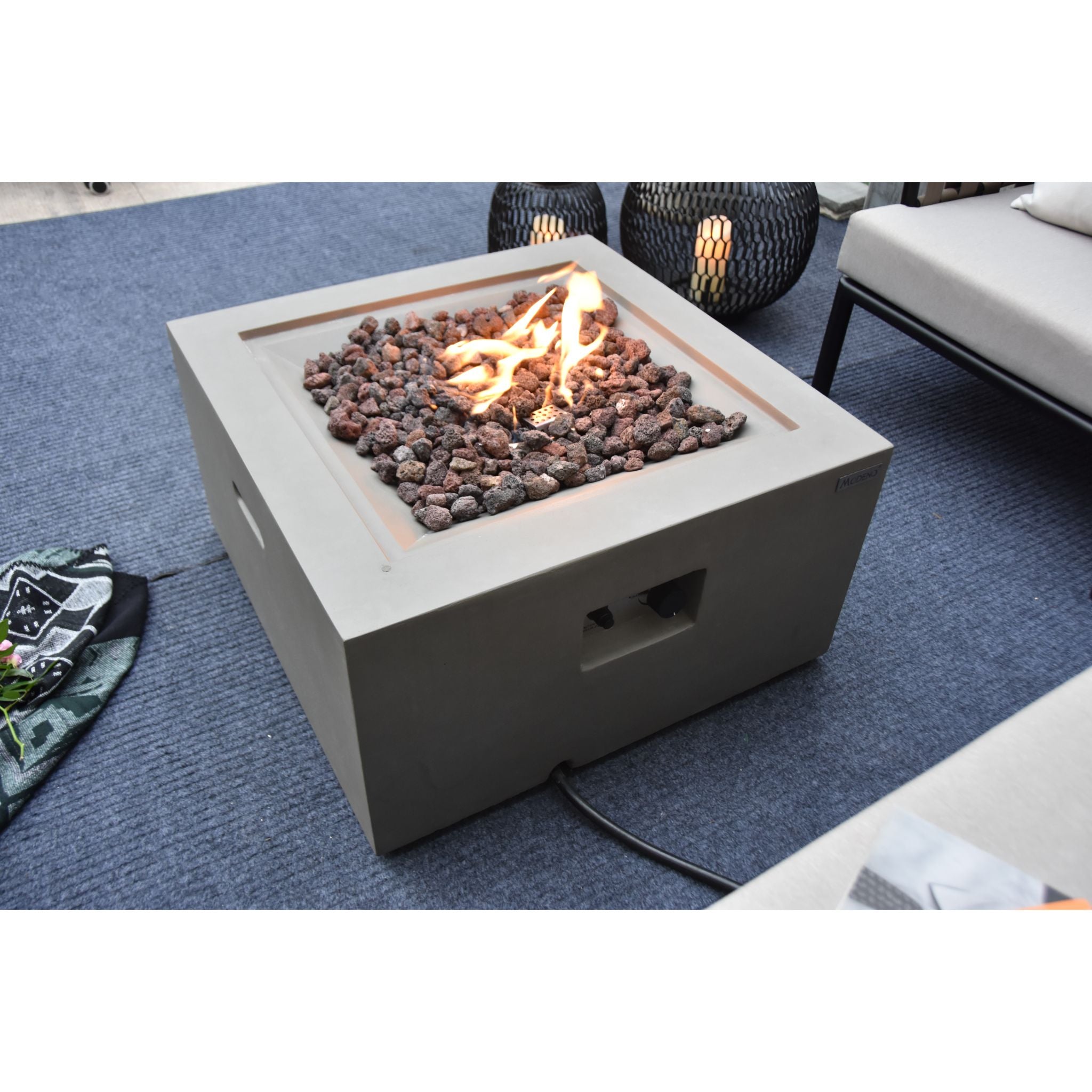 Ridgefield 27” Concrete Fire Pit - Light Gray