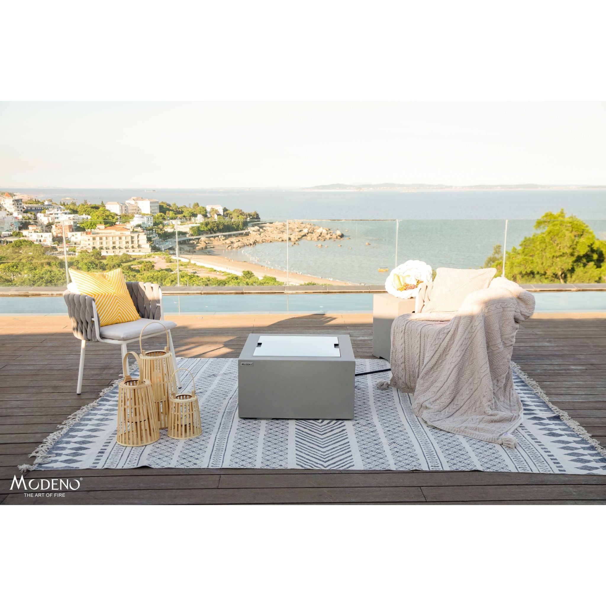 Ridgefield 27” Concrete Fire Pit - Light Gray