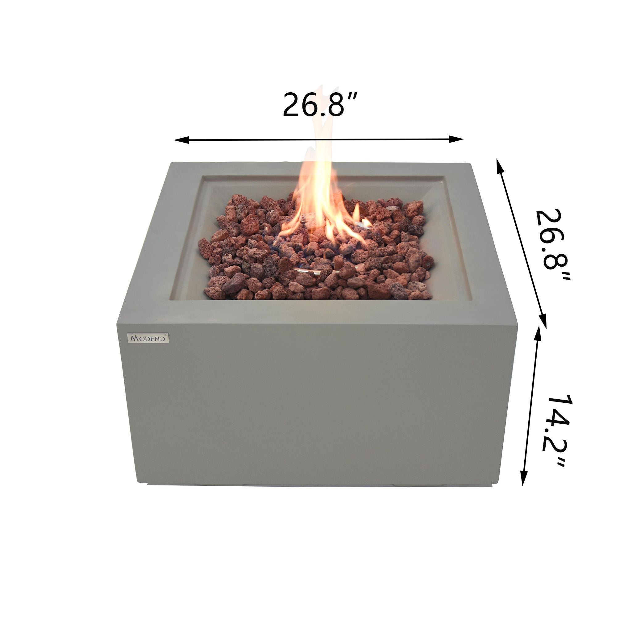 Ridgefield 27” Concrete Fire Pit - Light Gray