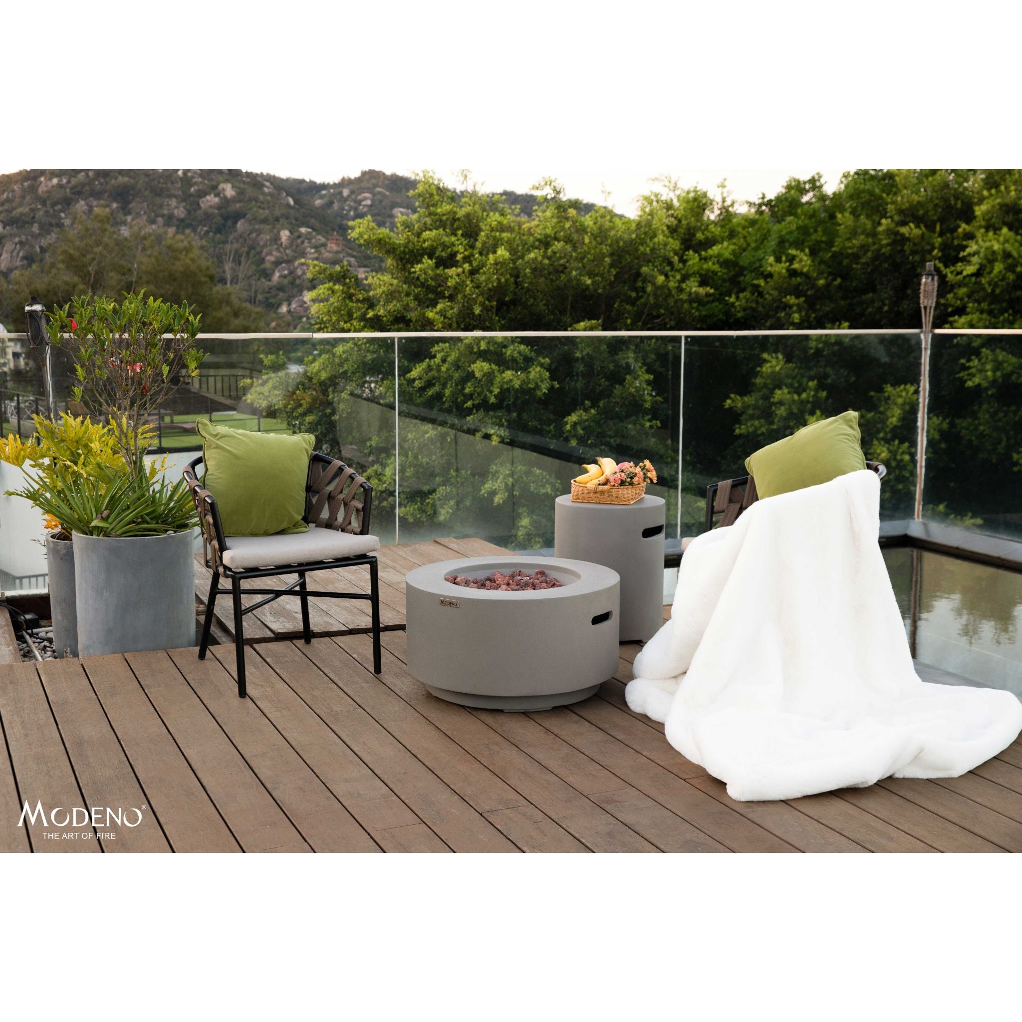 Waterford 27” Concrete Fire Table - Light Gray