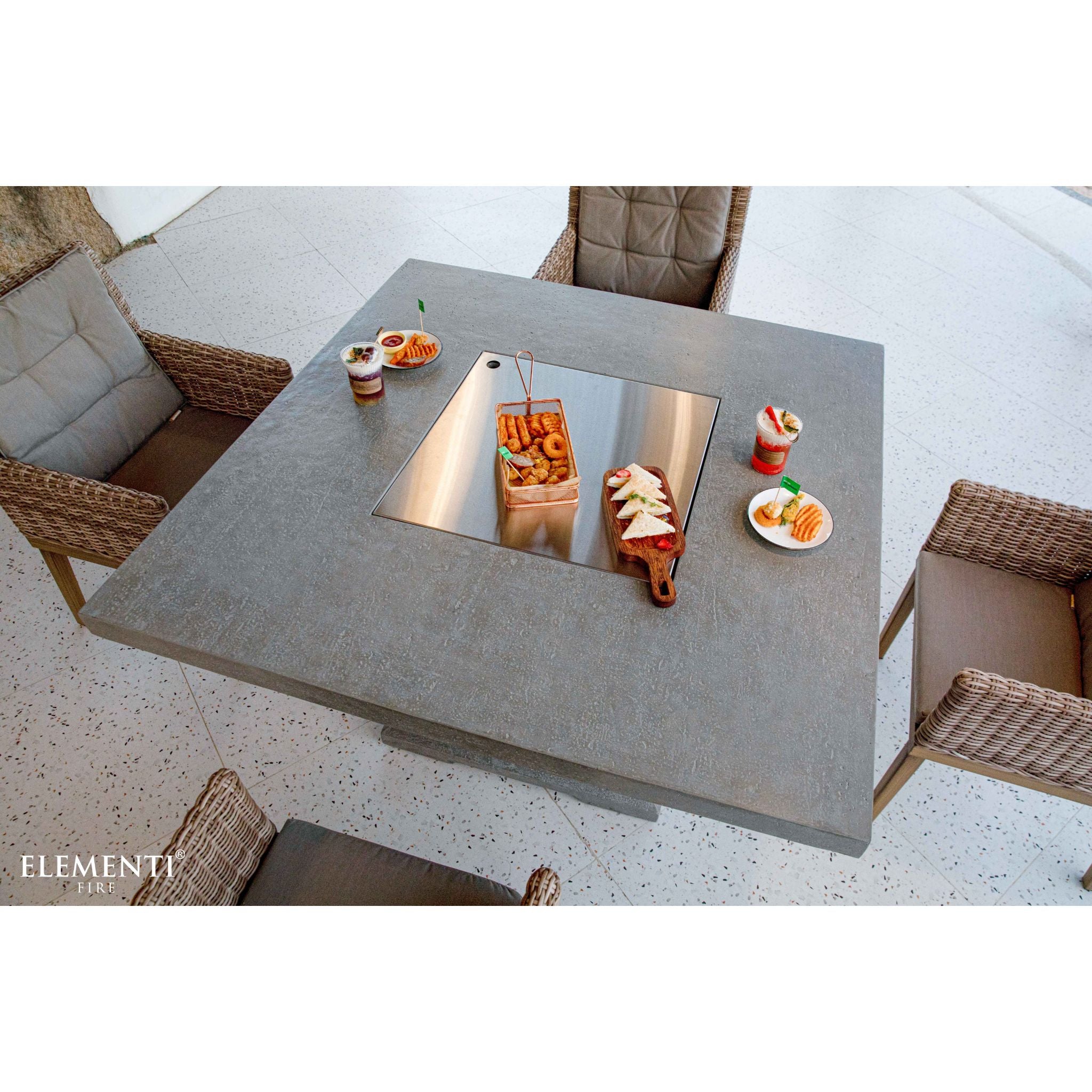 Birmingham 48” Concrete Fire/ Dining Table