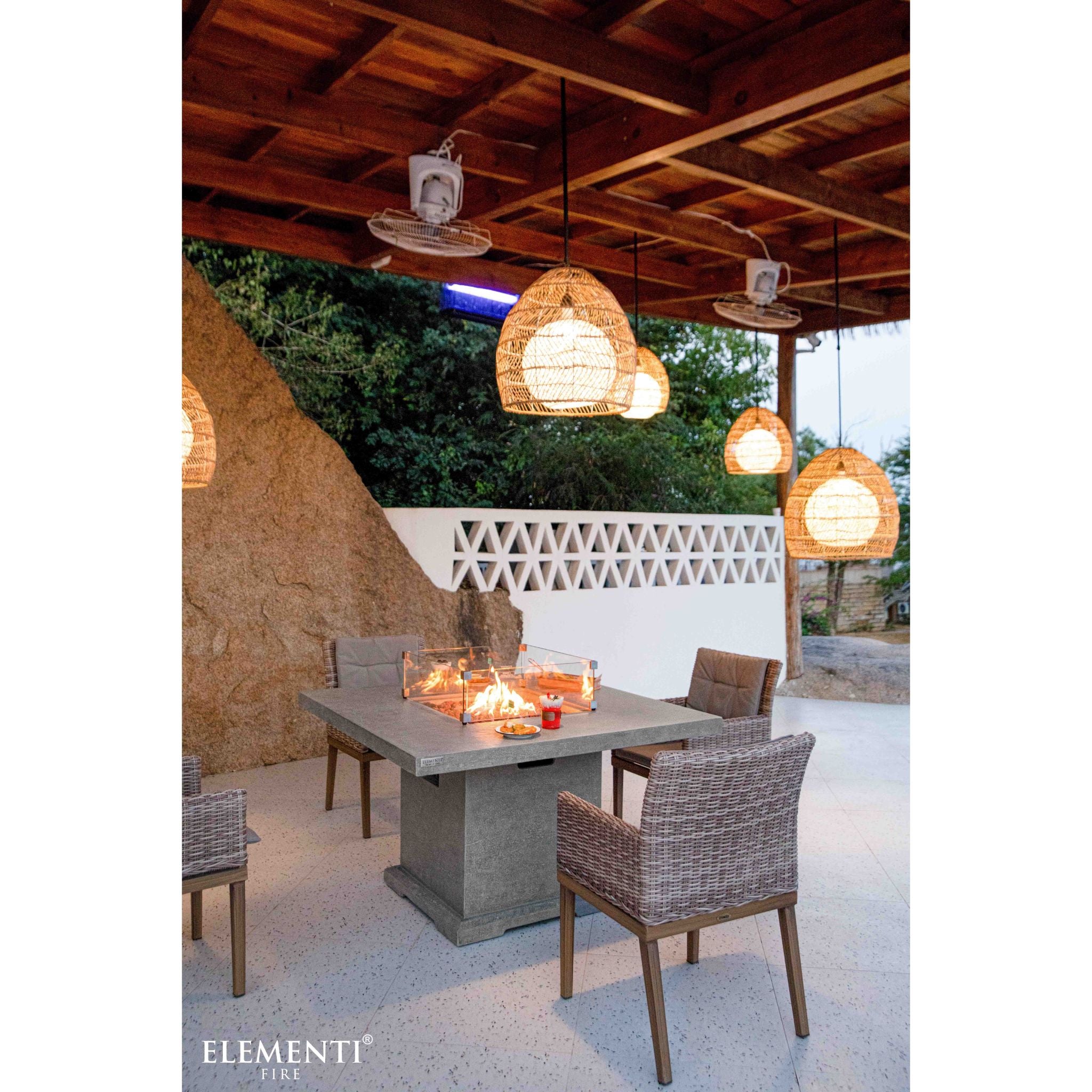 Birmingham 48” Concrete Fire/ Dining Table