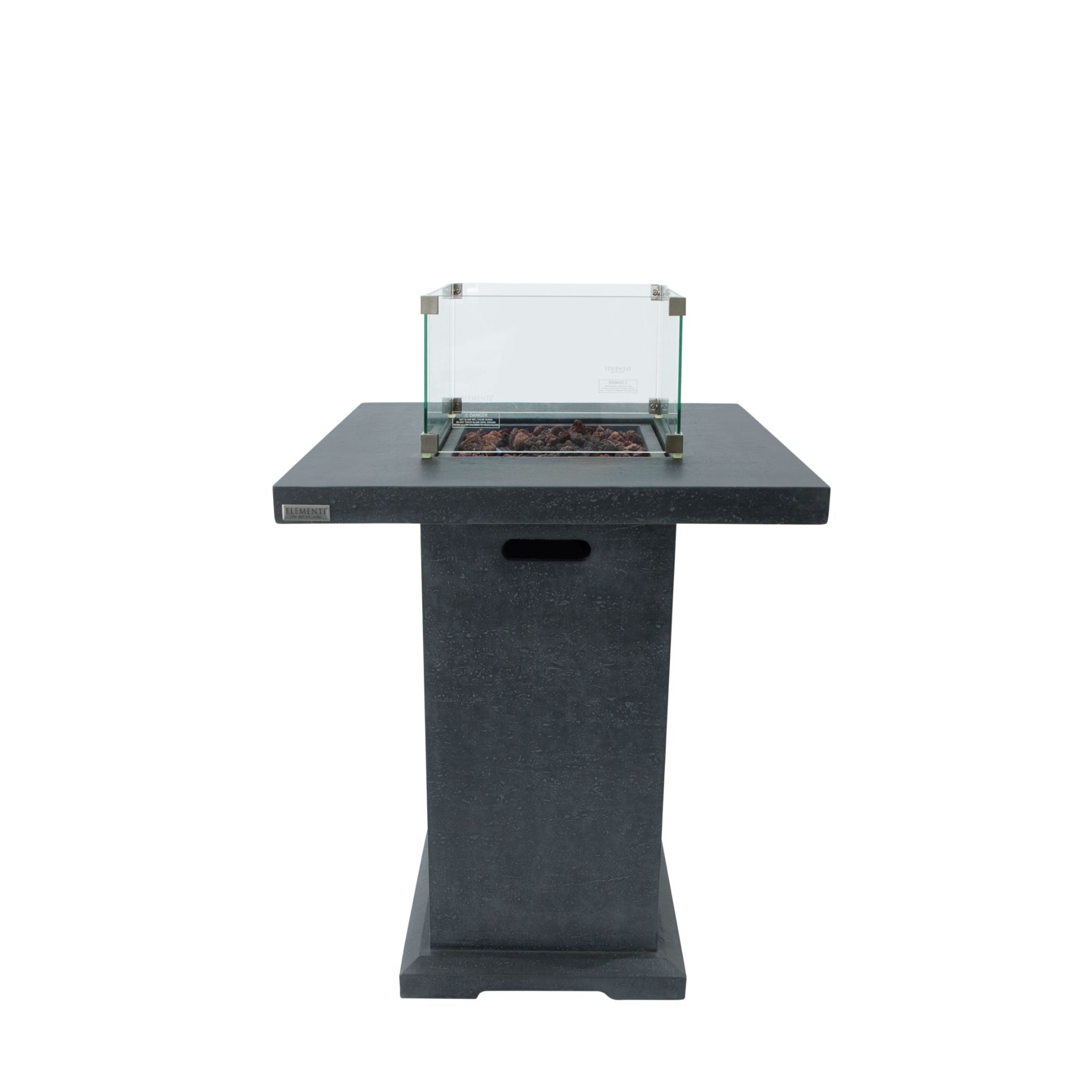 Montreal 34” Bar Height Concrete Fire Table - Dark Gray