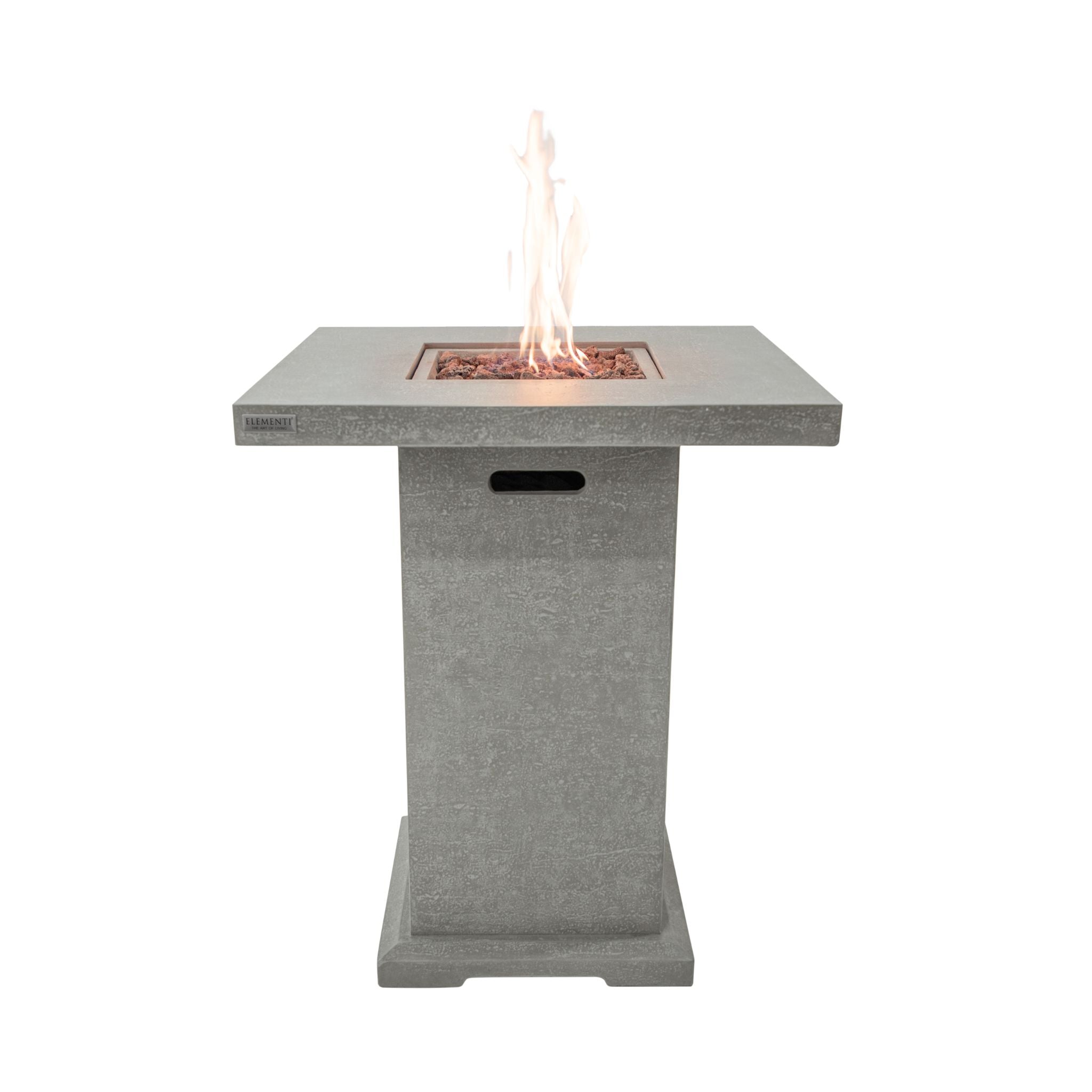 Montreal 34” Bar Height Concrete Fire Table - Light Gray