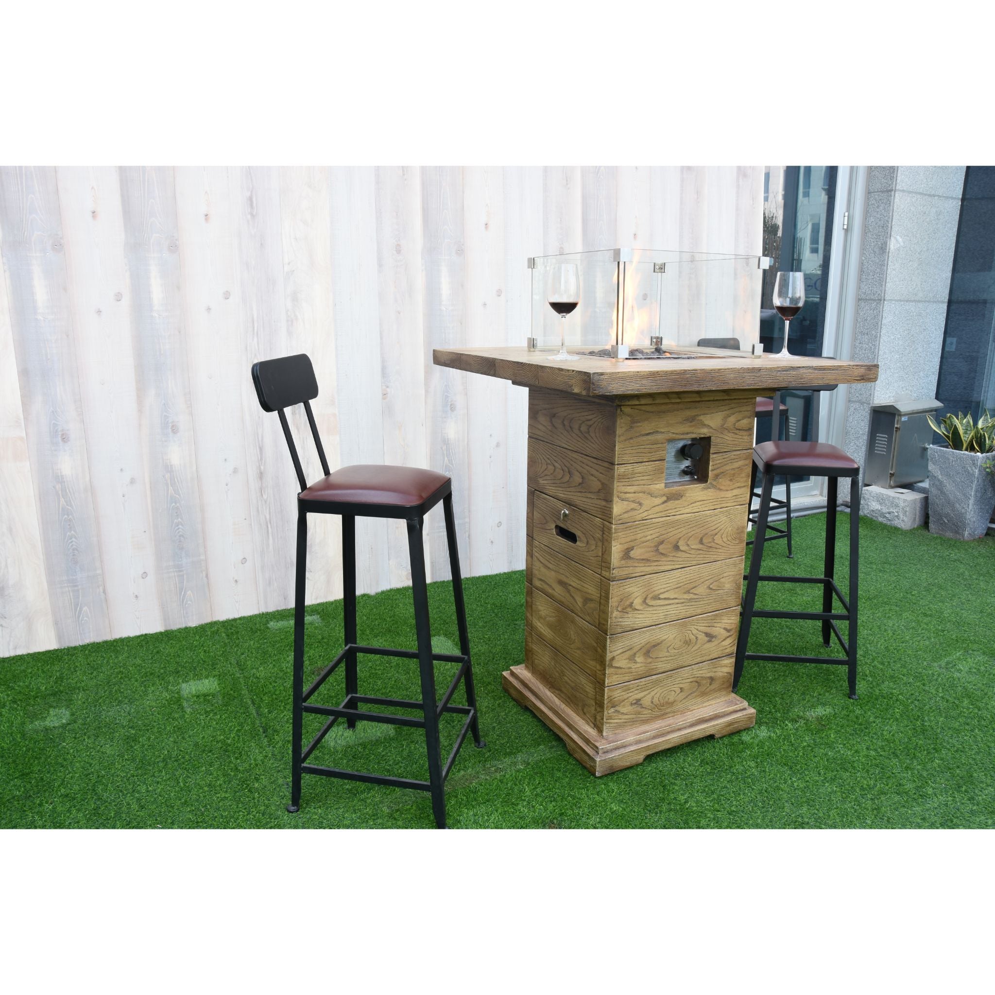 Rova 34” Bar Height Concrete Fire Table