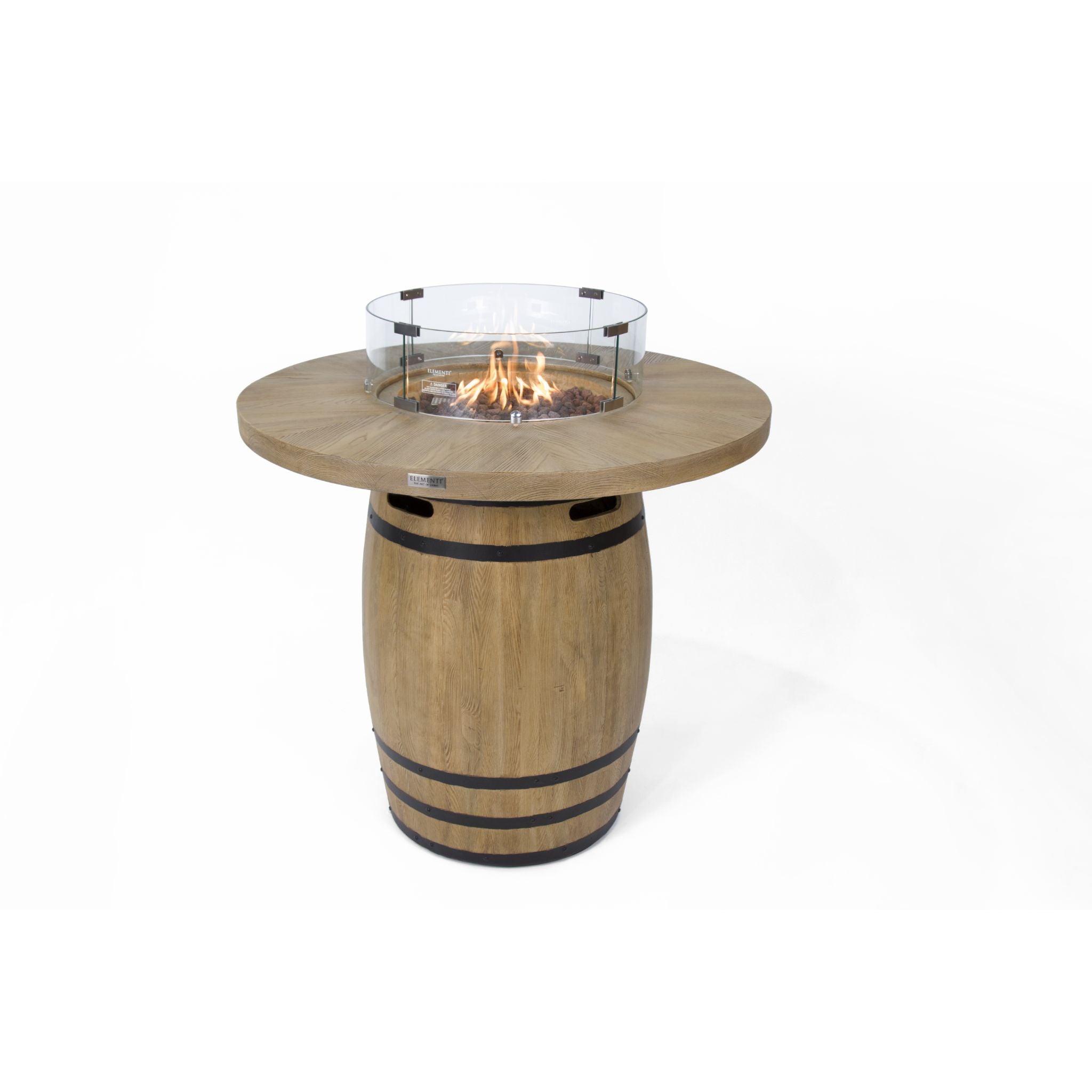 Lafite 48” Concrete Barrel Bar Height Fire Table