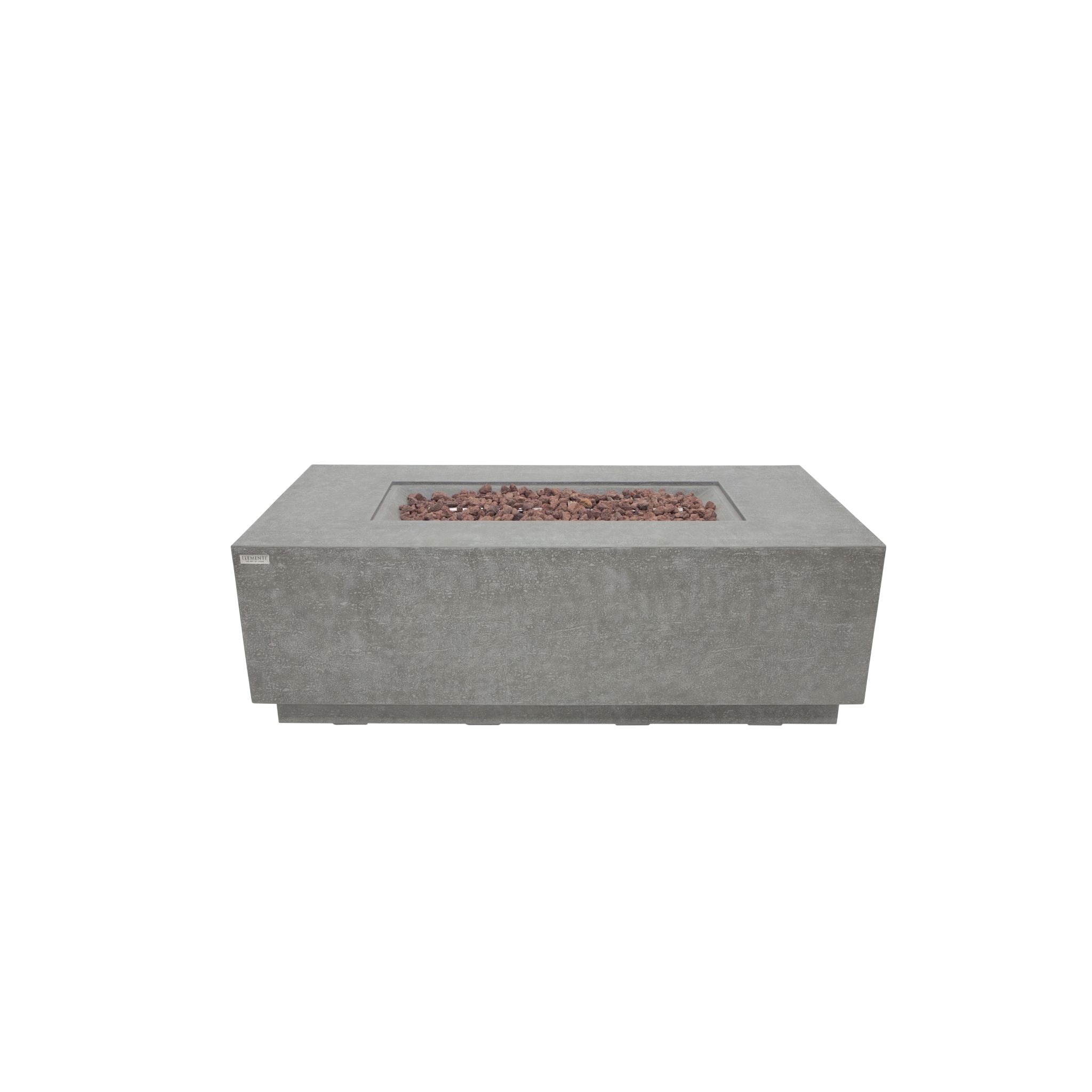 Andes 66” Concrete Fire Table with Hidden Tank - Light Gray