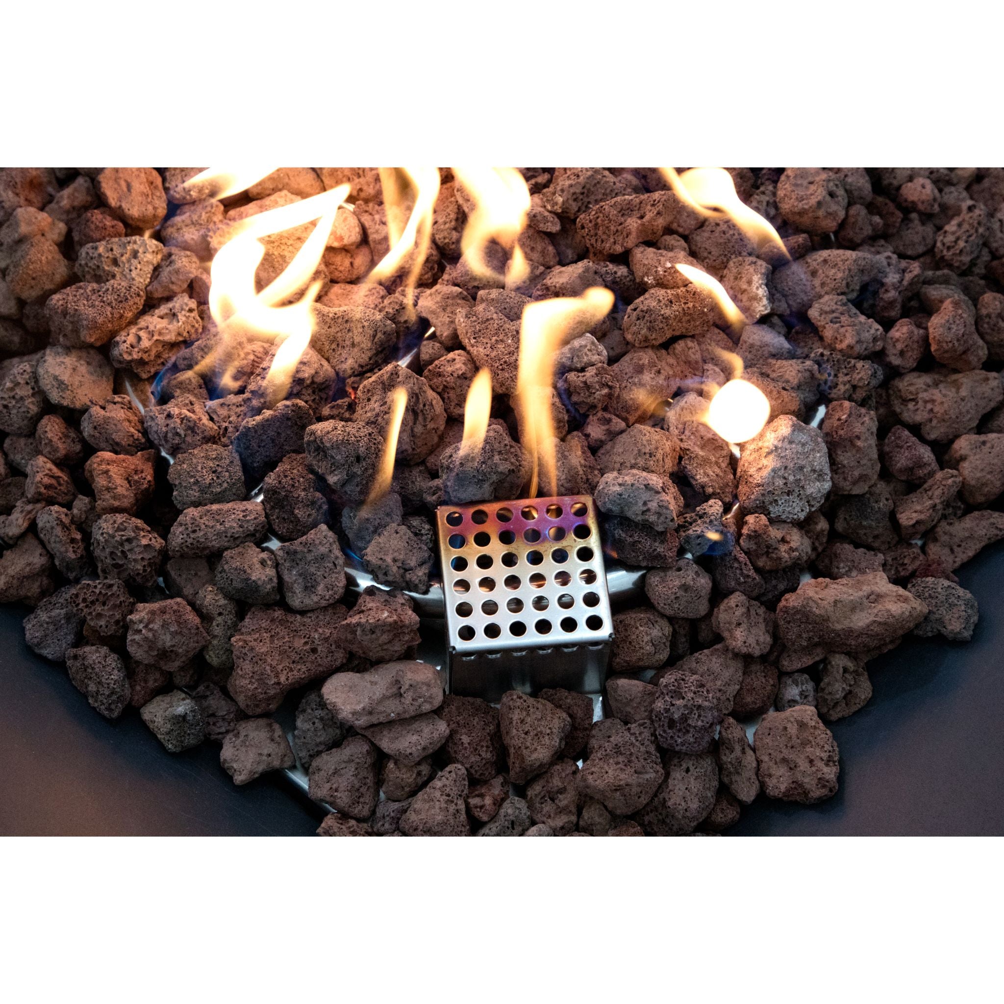 Rocky 43” Square Fire Table with Hidden Tank - Dark Gray