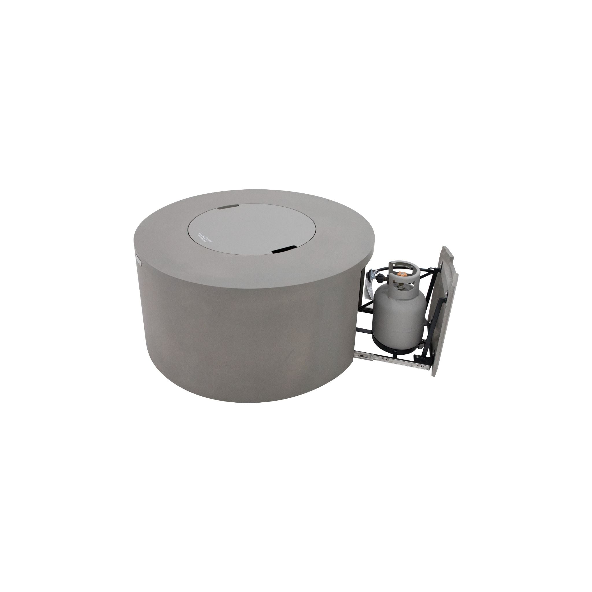 Pacaya 43” Round Fire Table with Hidden Tank - Light Gray