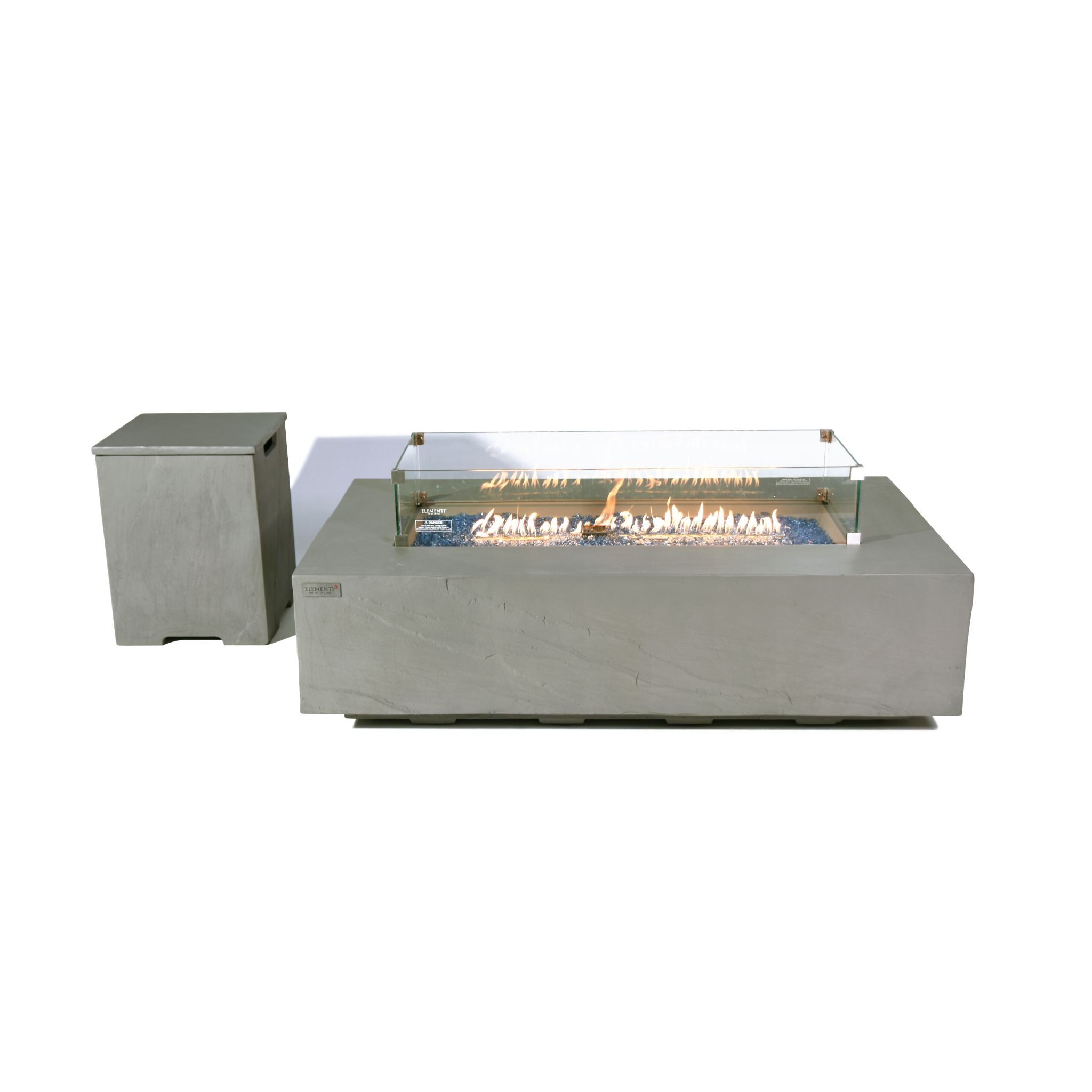 Meteora 56” Sandstone Fire Table - Space Gray