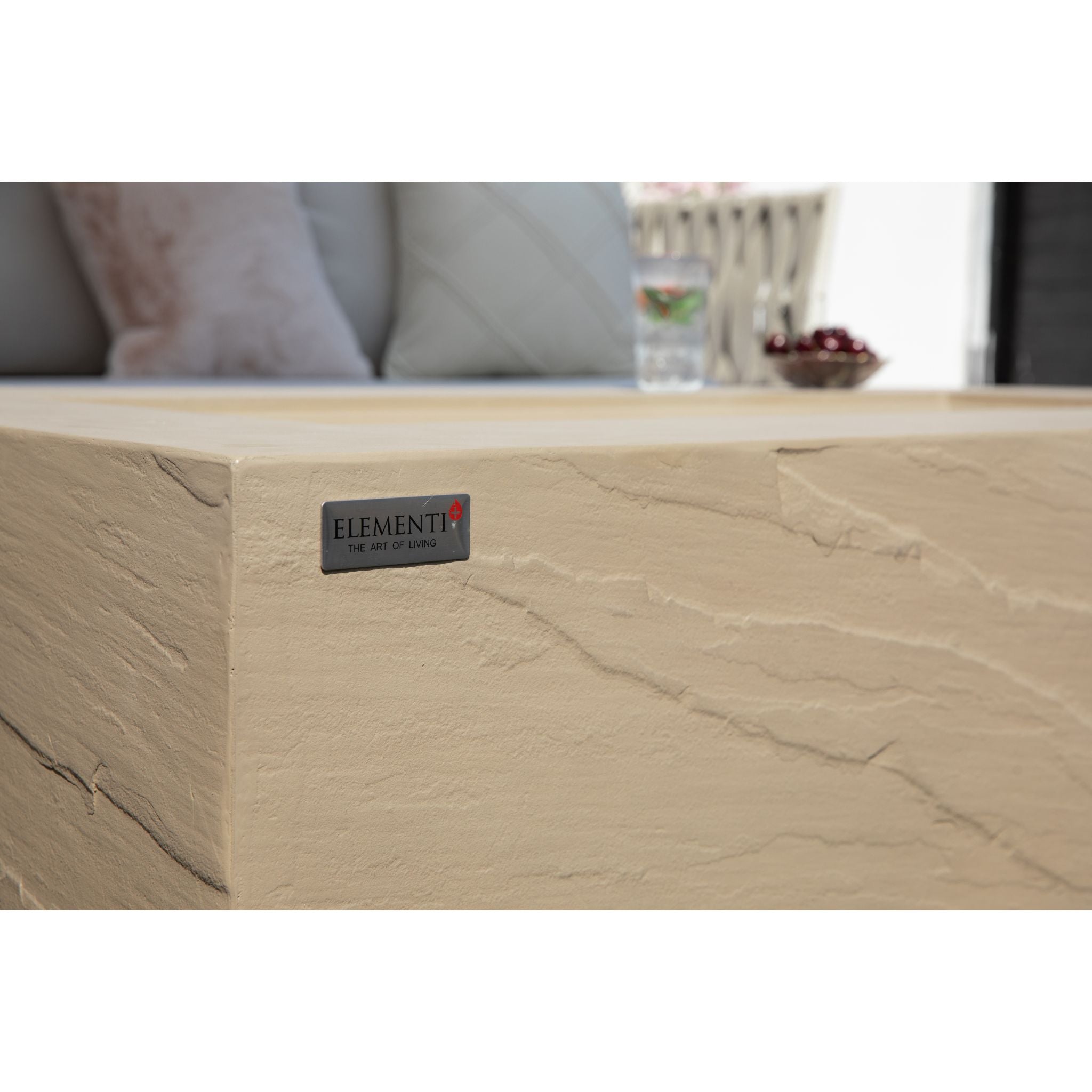 Colorado 56” Sandstone Fire Table - Sunlight Yellow