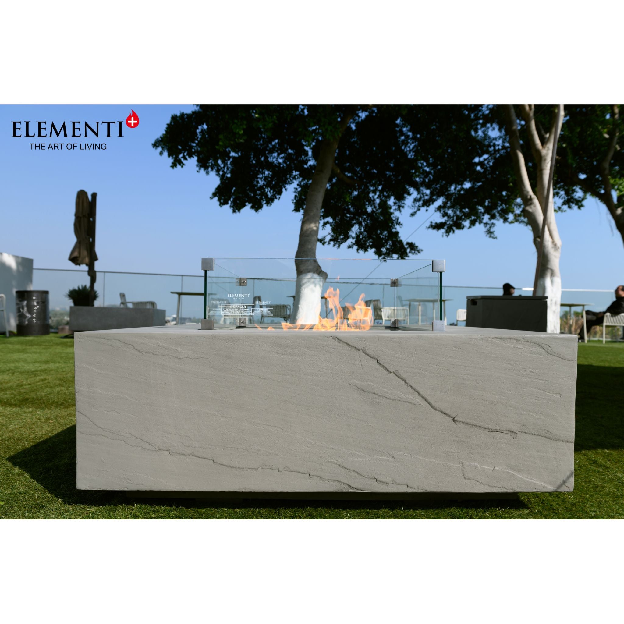 Capertee 40” Sandstone Fire Table - Space Gray