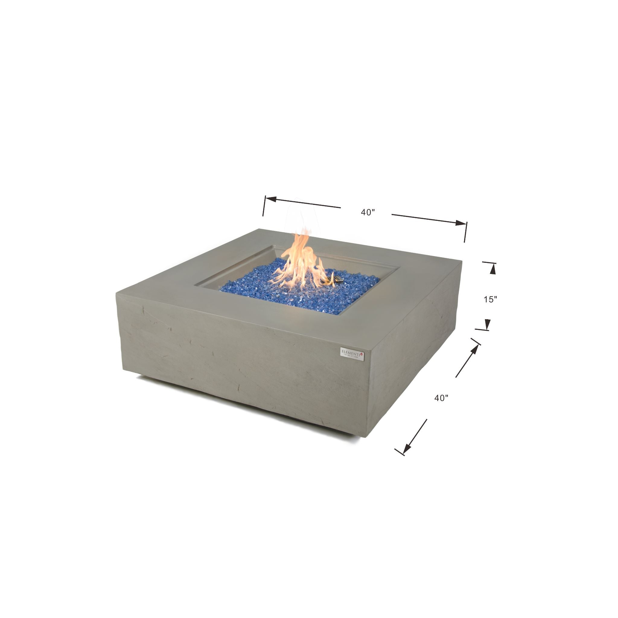 Capertee 40” Sandstone Fire Table - Space Gray