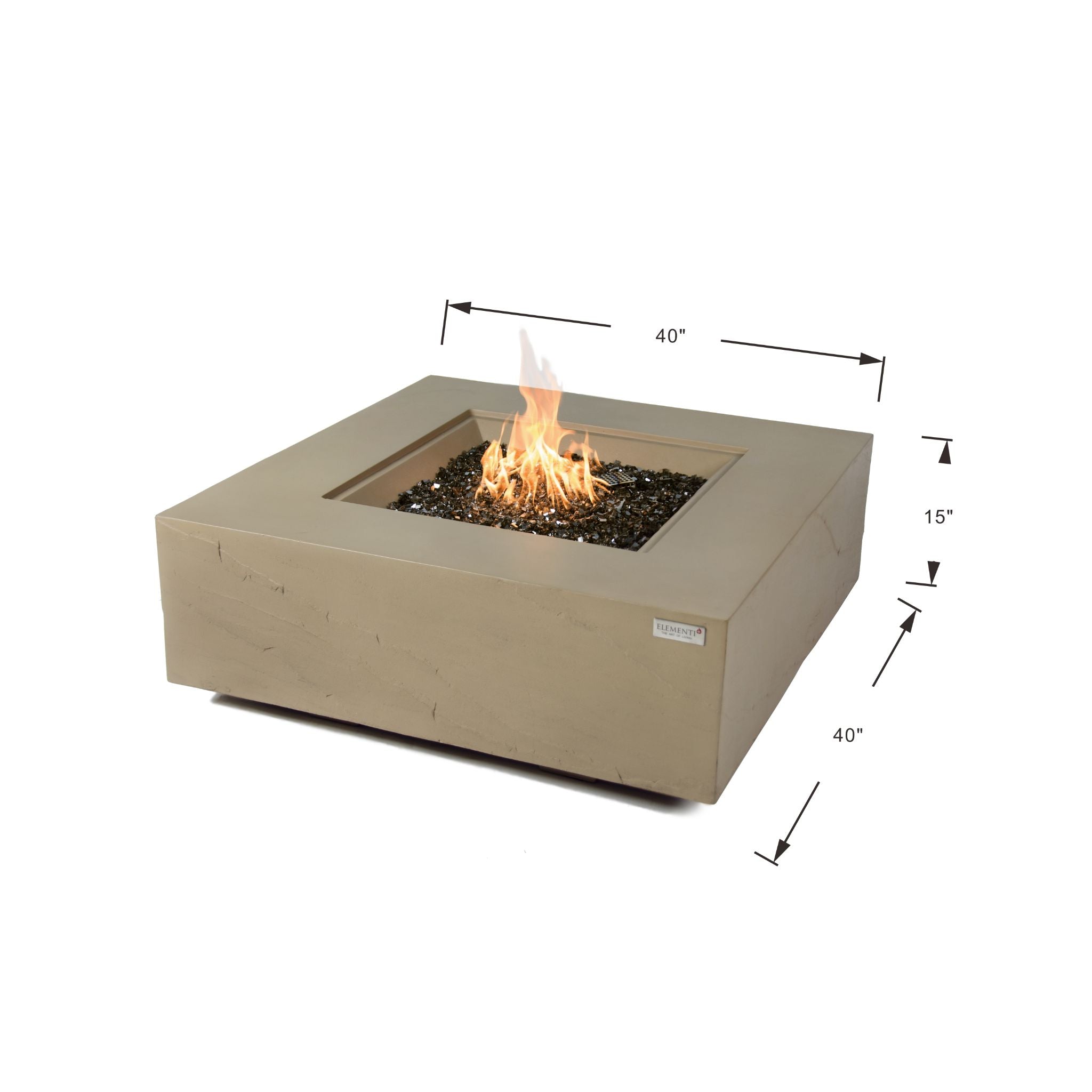 Uluru 40” Sandstone Fire Table - Sunlight Yellow