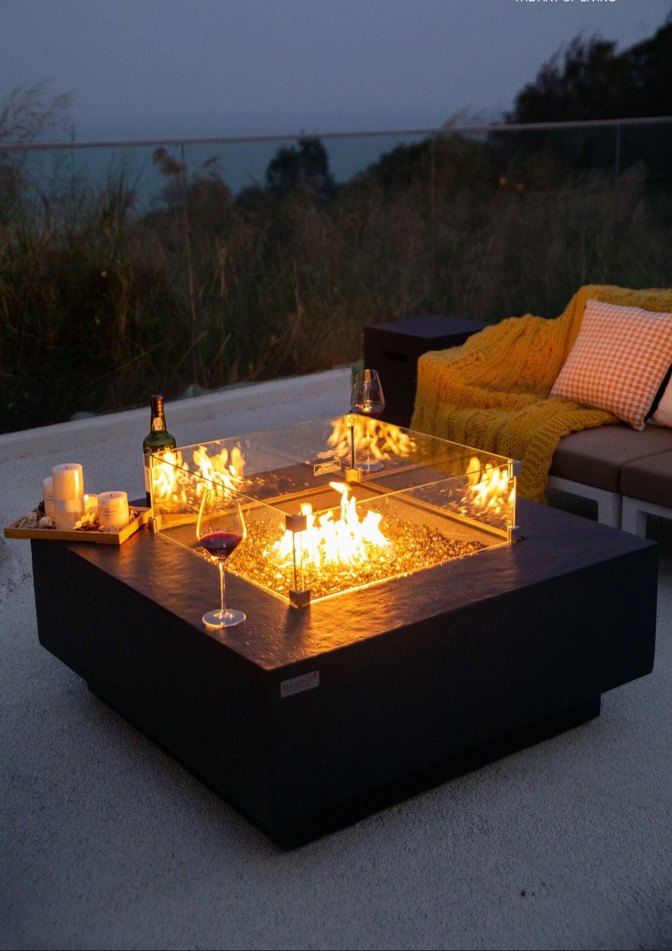 Elementi Plus - Bergen 40” Fire Table - Dark Gray