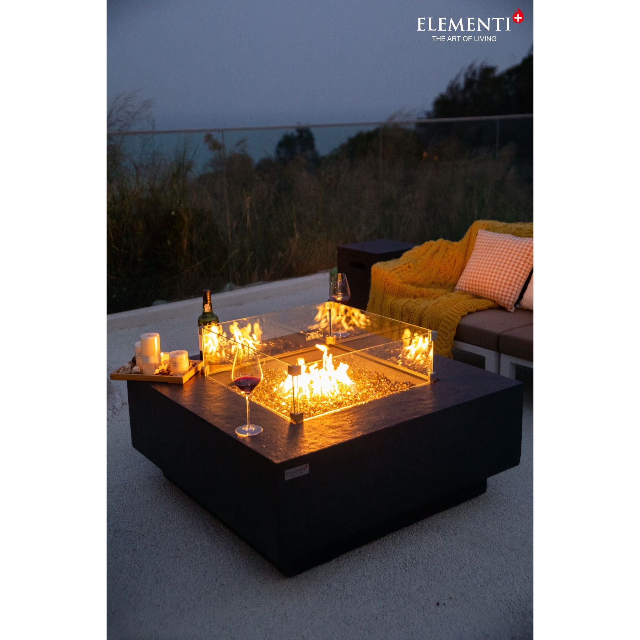 Bergen 40” Fire Table - Dark Gray