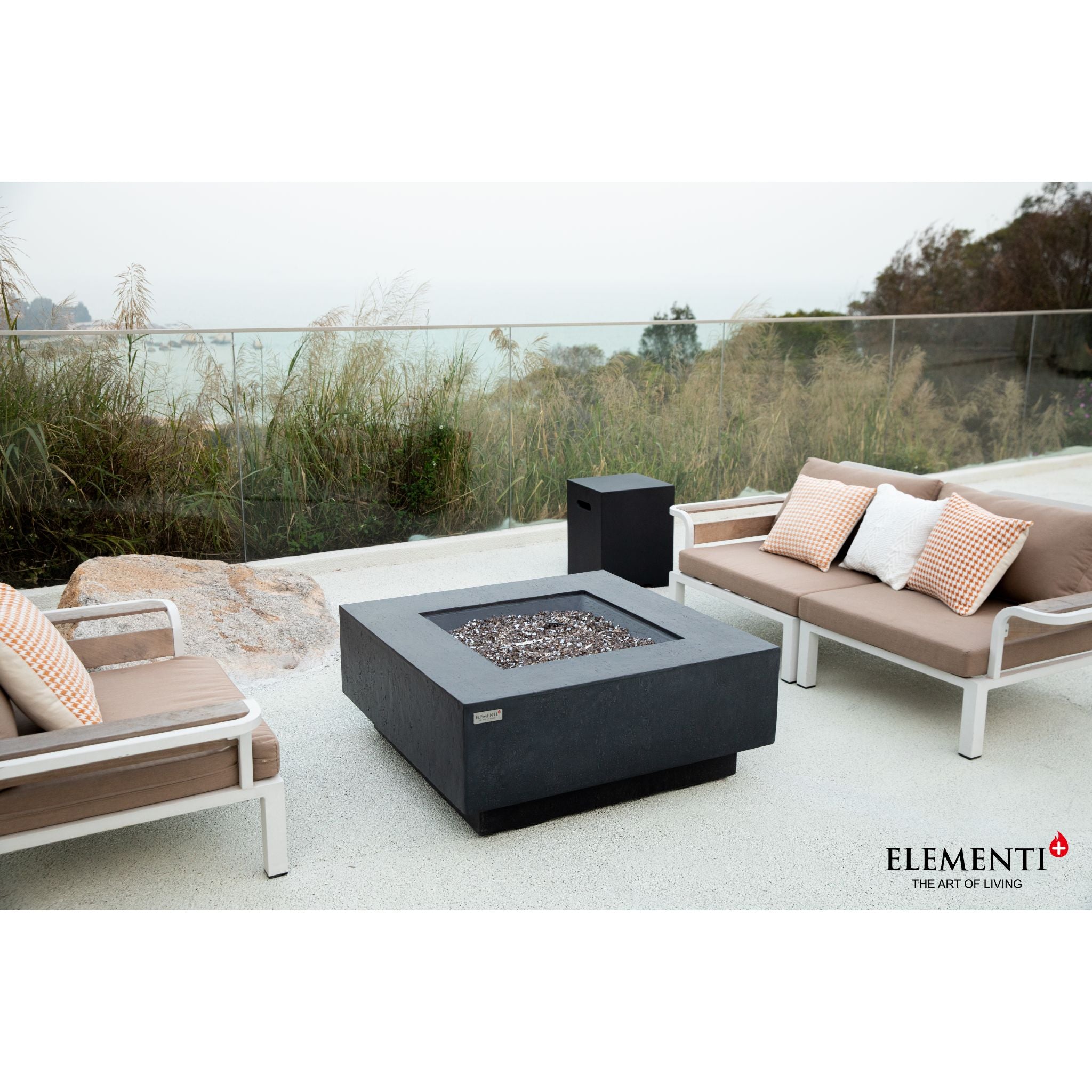 Bergen 40” Fire Table - Dark Gray