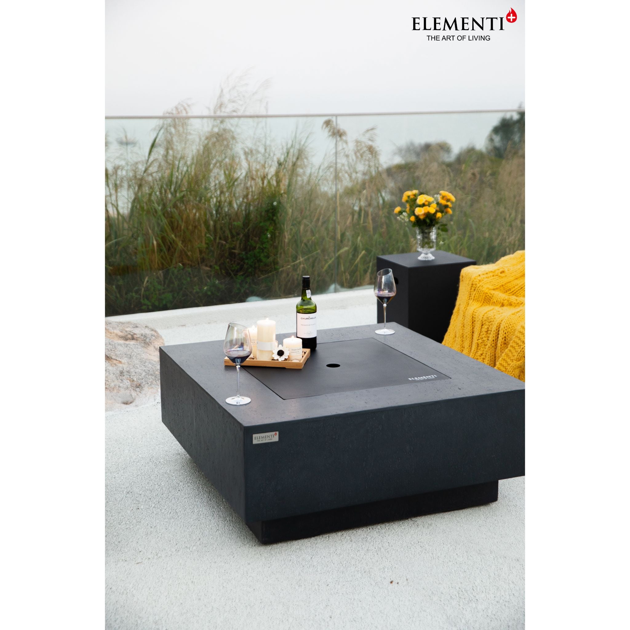 Bergen 40” Fire Table - Dark Gray