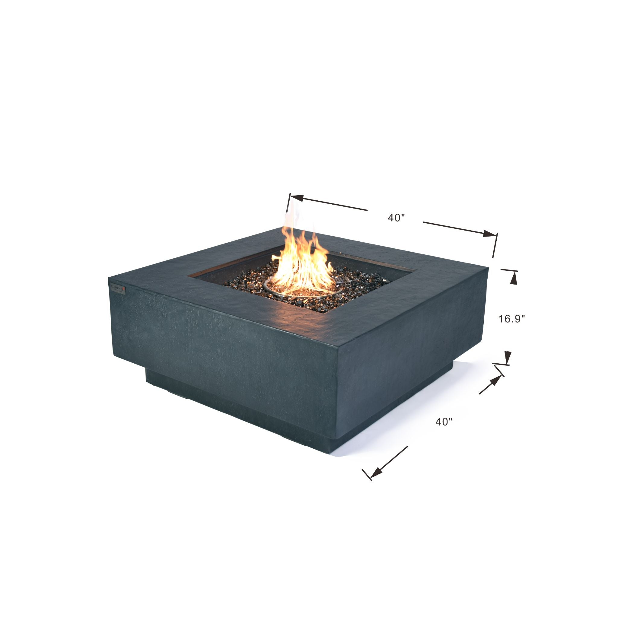 Bergen 40” Fire Table - Dark Gray