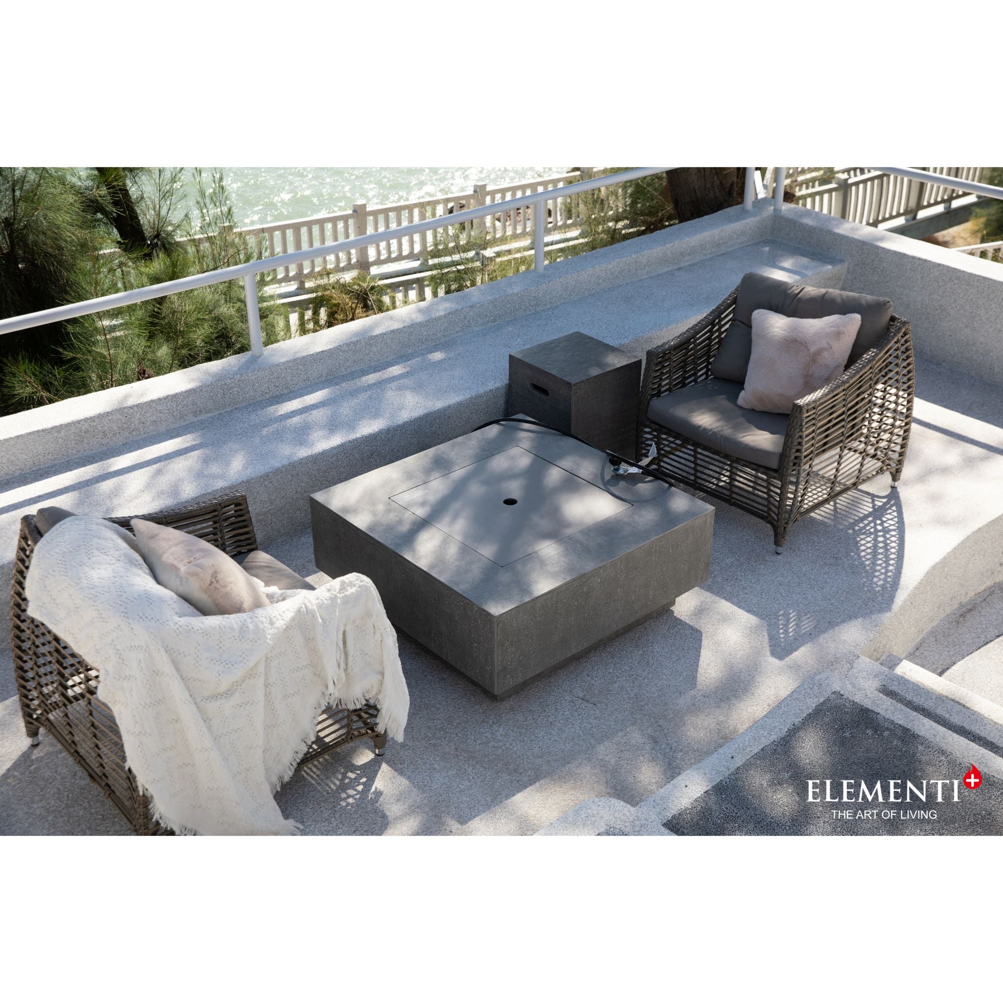 Victoria 40” Fire Table - Light Gray