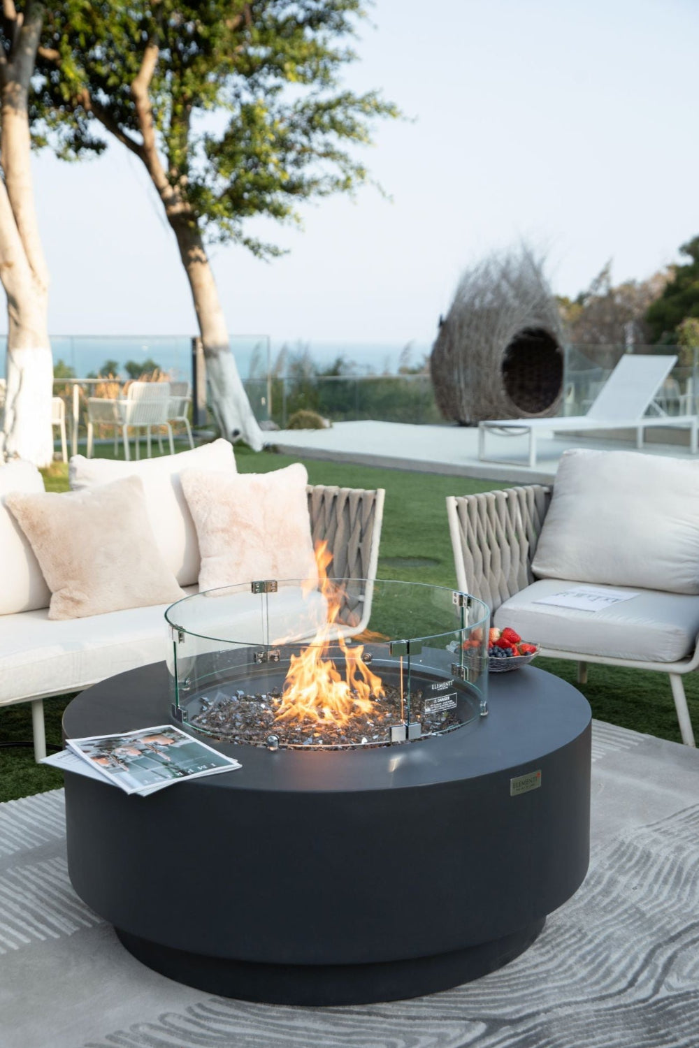 NIMES 41” Fire Table - Dark Gray